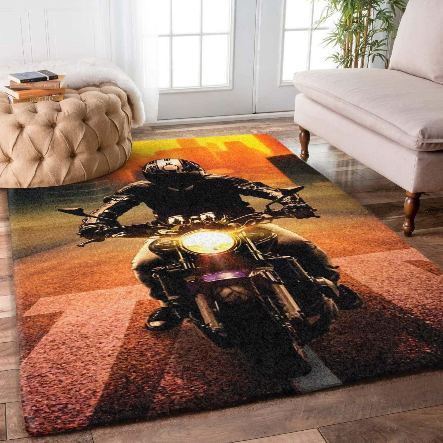 Motorcycle Rug - Indoor Outdoor Rugs