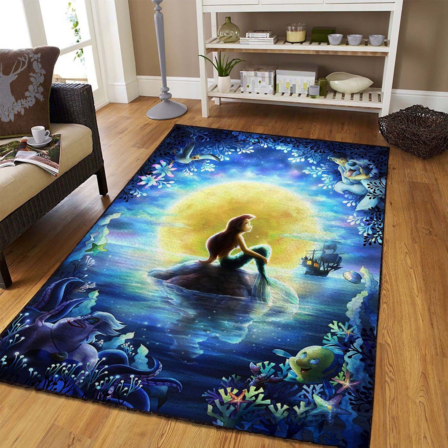 The Little Mermaid Area Rug - Indoor Outdoor Rugs