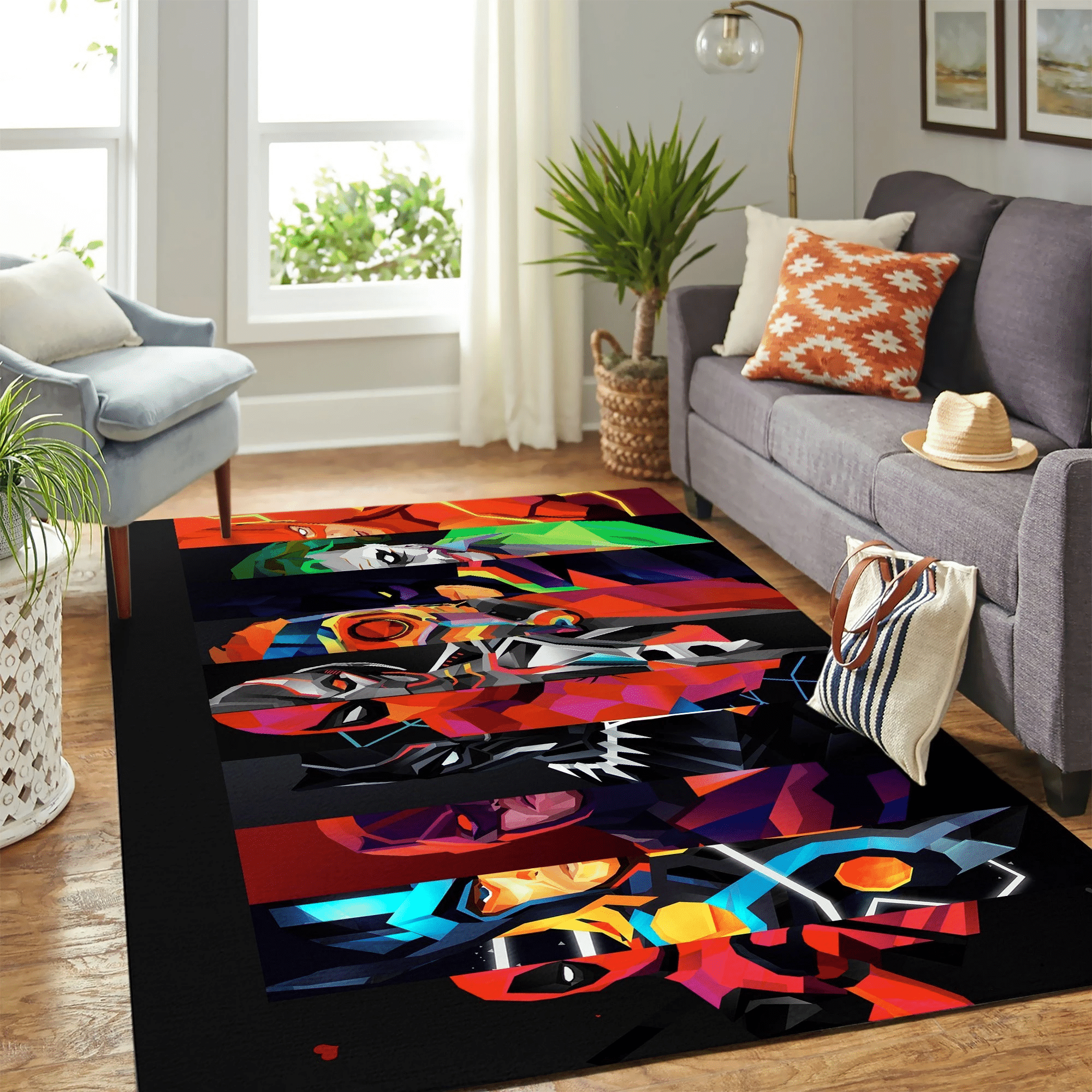 Super Heroes Carpet Floor Area Rug - Indoor Outdoor Rugs