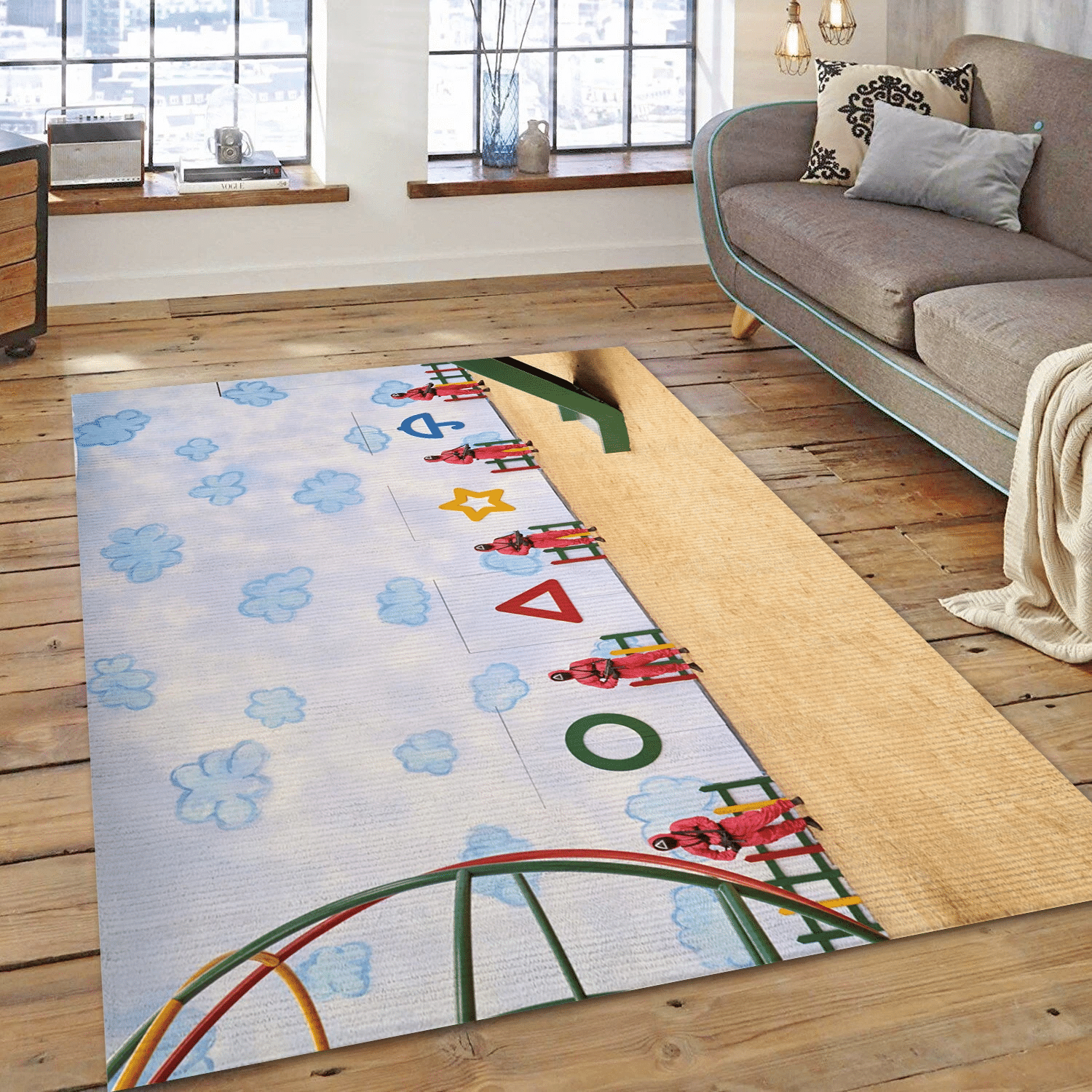 Squid Game Ver8 Area Rug, Living Room And Bed Room Rug - Home US Decor - Indoor Outdoor Rugs