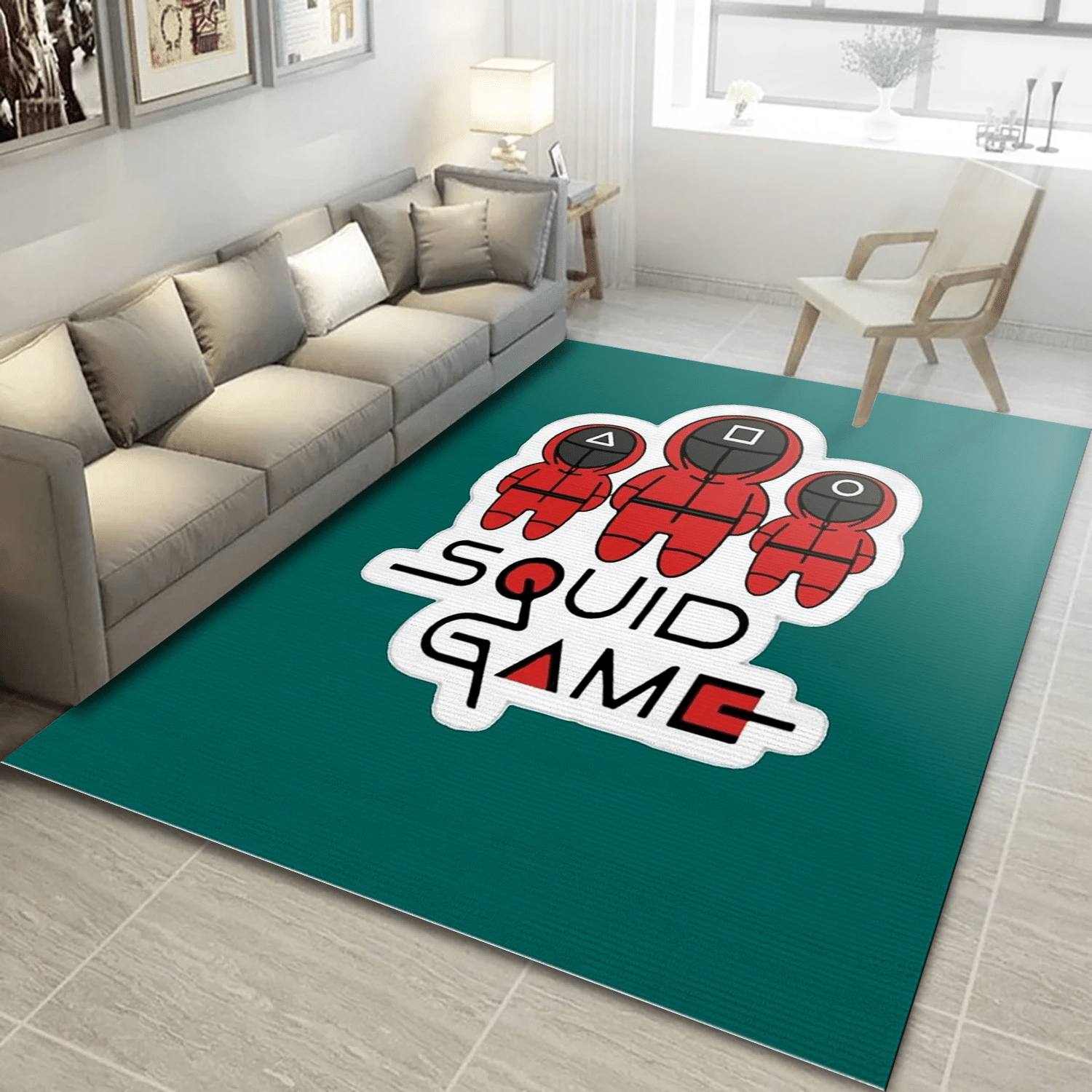 Squid Game 2 Movie Rug, Bedroom Rug - Home Decor Floor Decor - Indoor Outdoor Rugs