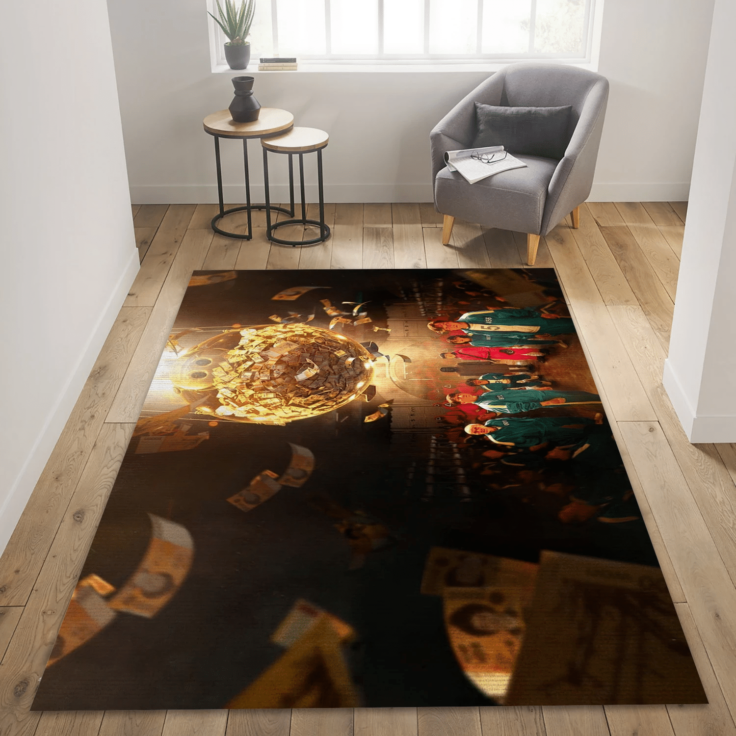 Squid Game Ver5 Area Rug For Gift, Bedroom Rug - Home US Decor - Indoor Outdoor Rugs