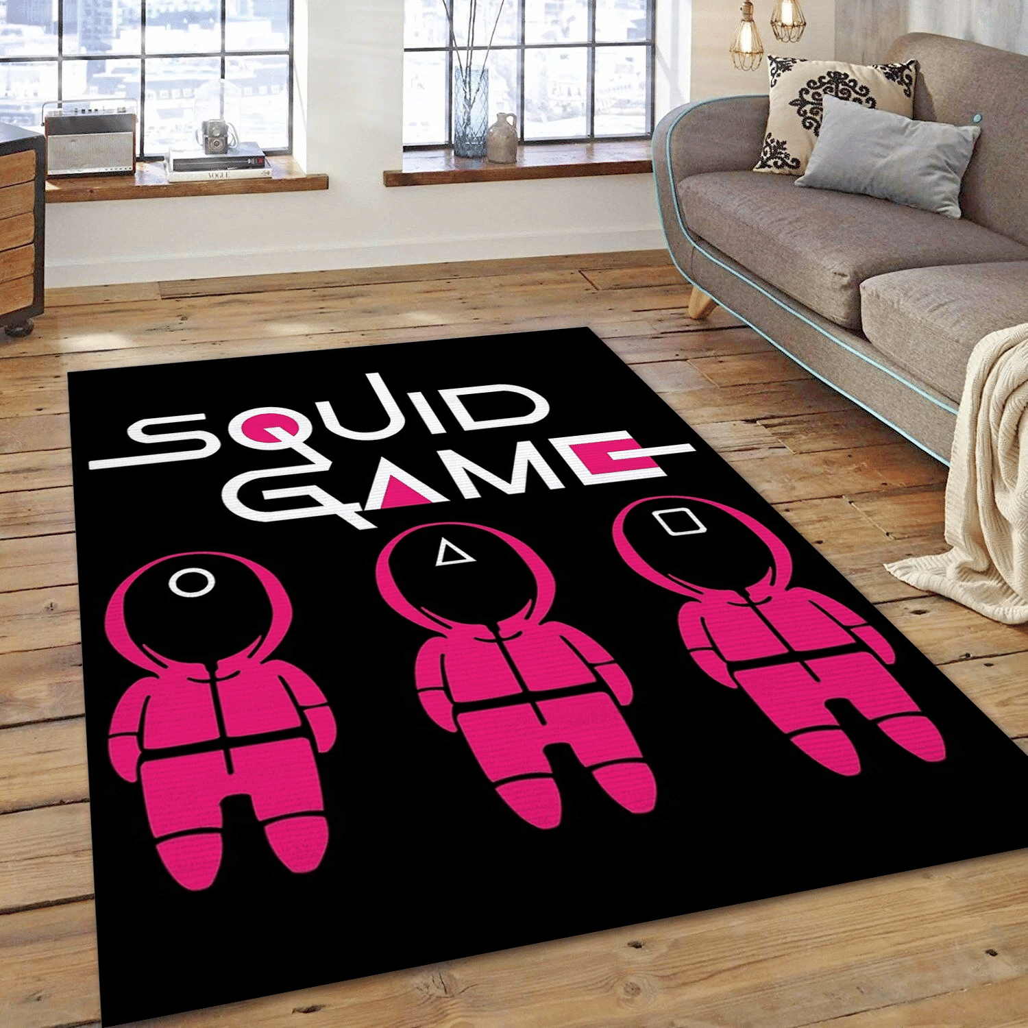 Squid Game Area Rug For Gift, Living Room Rug - Floor Decor - Indoor Outdoor Rugs