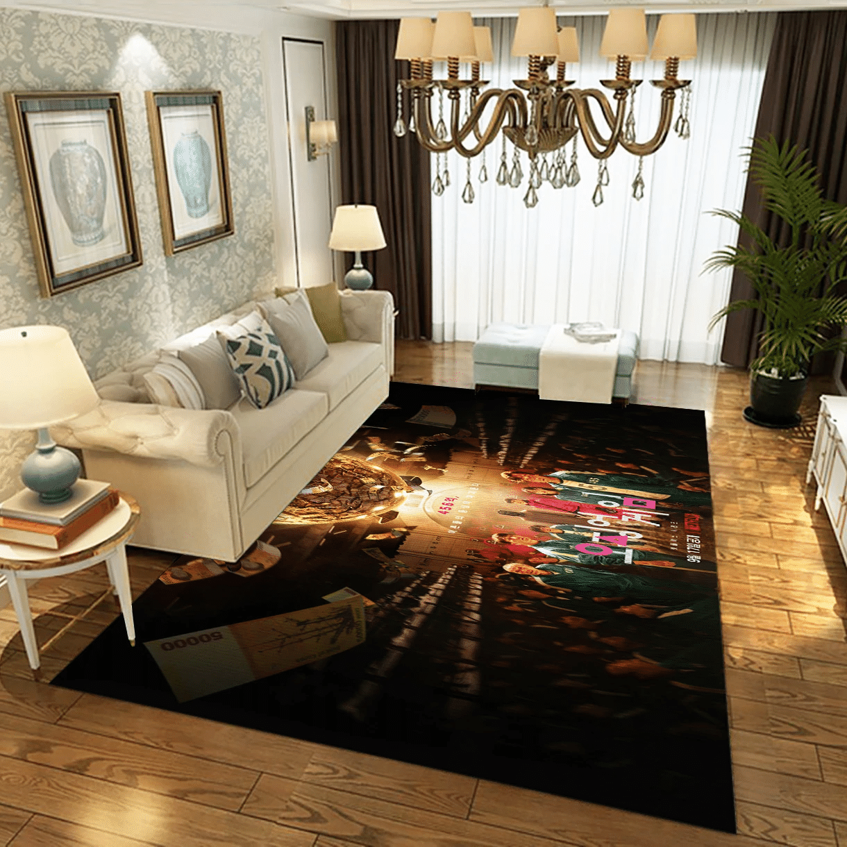 Squid Game Ver7 Area Rug, Living Room And Bed Room Rug - Home Decor - Indoor Outdoor Rugs