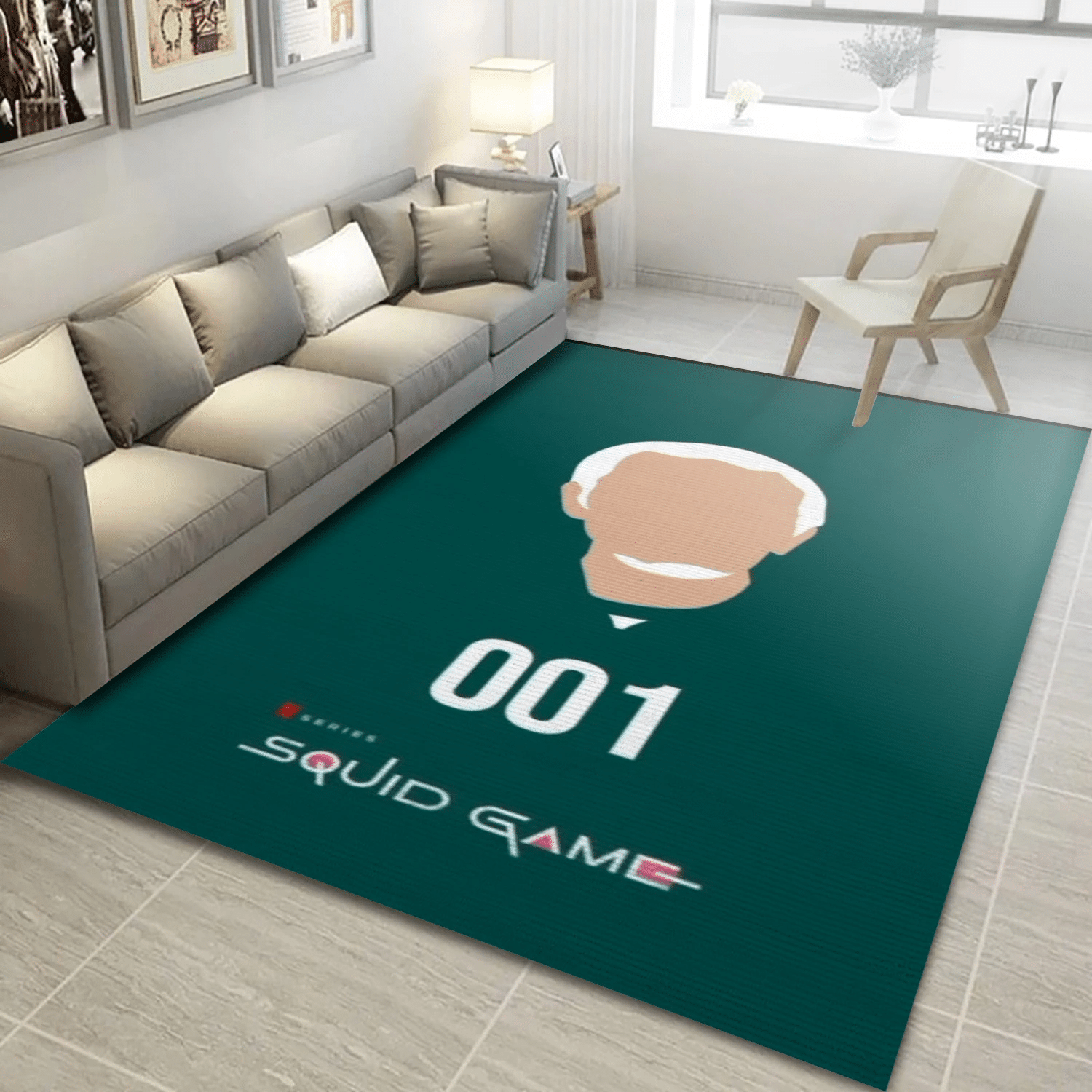 Squid Game 001 Rug, Bedroom Rug - Floor Decor - Indoor Outdoor Rugs