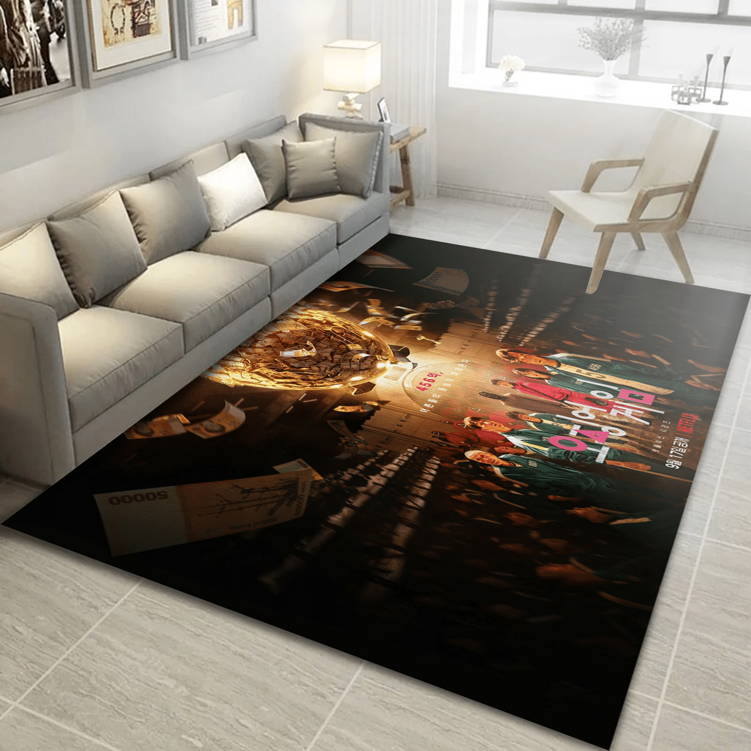 Squid Game Ver7 Area Rug, Living Room And Bed Room Rug - Home Decor - Indoor Outdoor Rugs