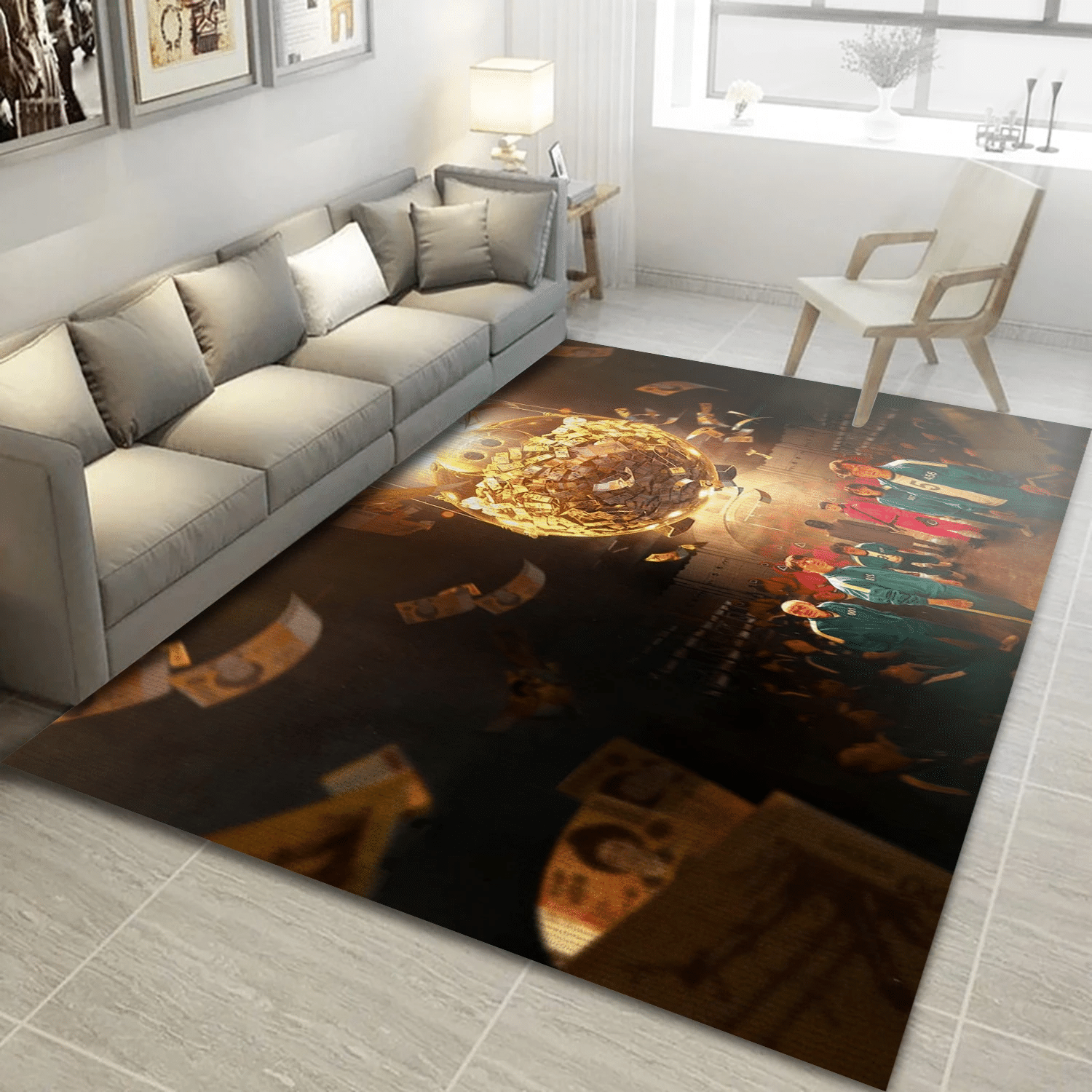 Squid Game Ver5 Area Rug For Gift, Bedroom Rug - Home US Decor - Indoor Outdoor Rugs