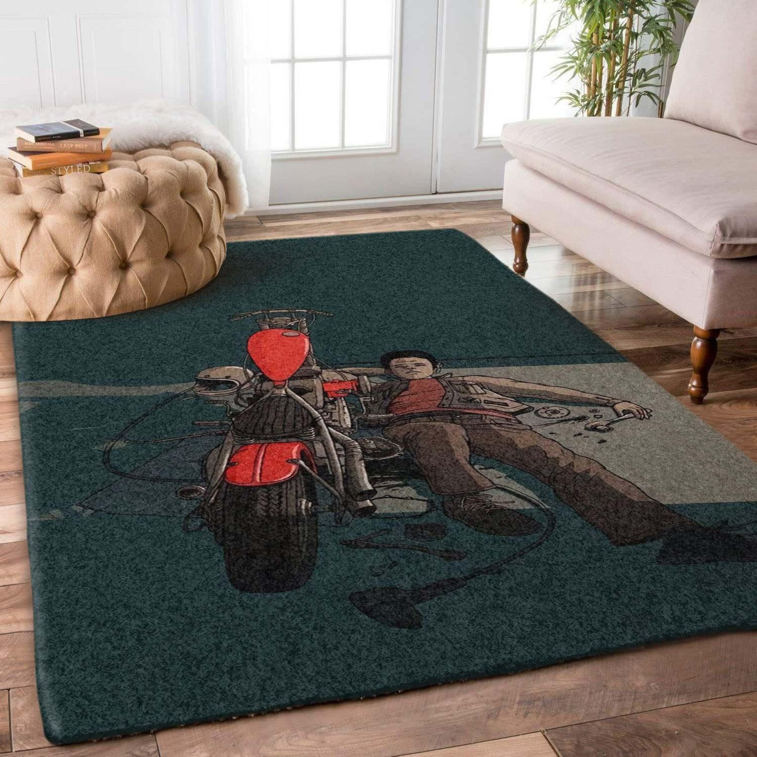 Motorbike Rug Chrismas Gift - Indoor Outdoor Rugs