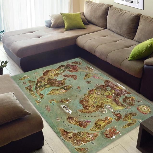 The Video Games World Map Area Rug Chrismas Gift - Indoor Outdoor Rugs