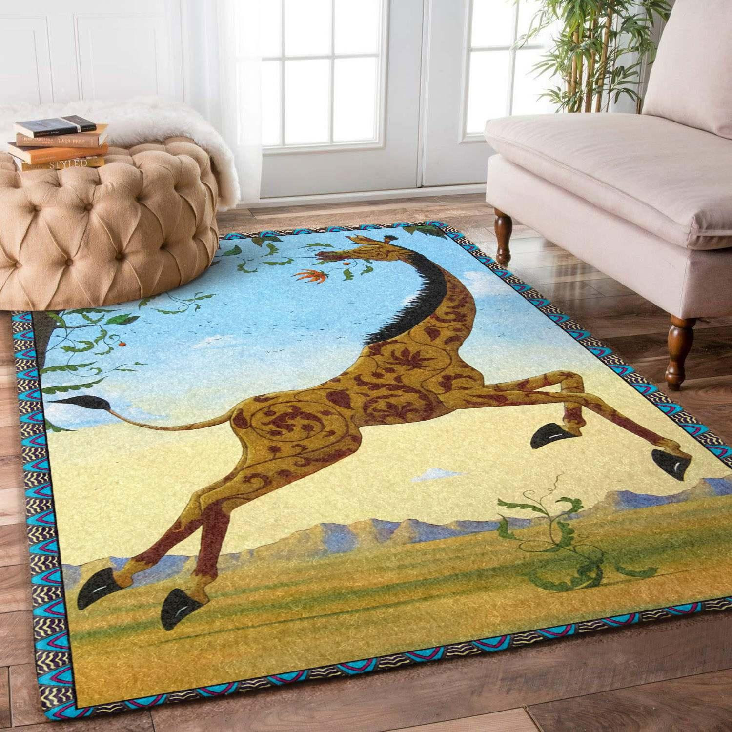 Giraffe Rug Chrismas Gift - Indoor Outdoor Rugs