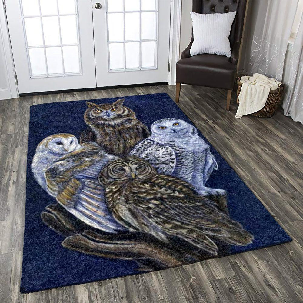 Owl Rug Chrismas Gift - Indoor Outdoor Rugs