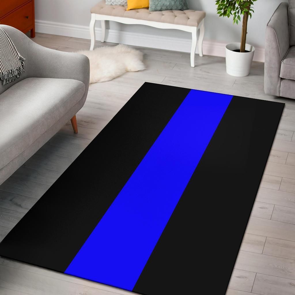 Thin Blue Line Area Rug Chrismas Gift - Indoor Outdoor Rugs