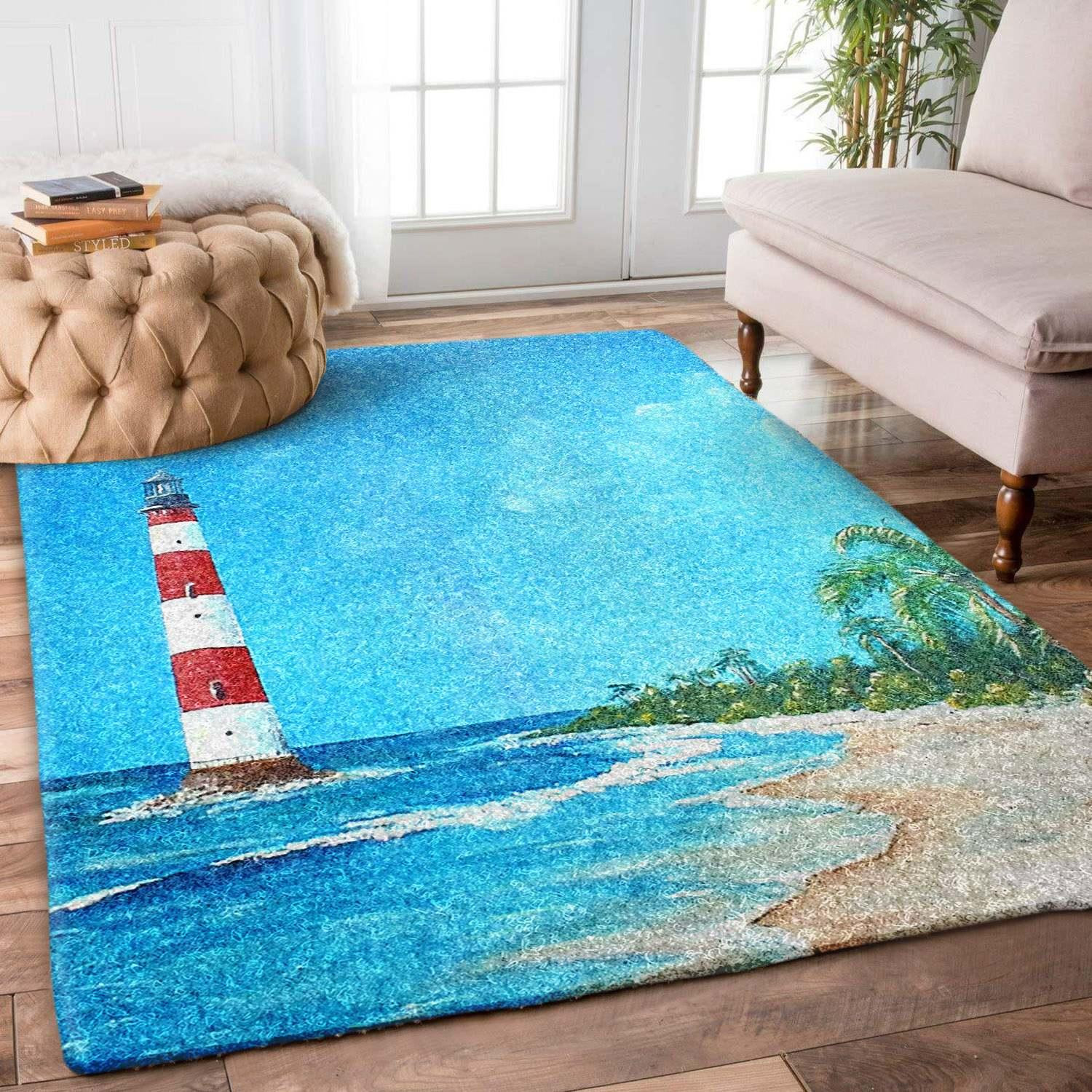 Lighthouse Rug Chrismas Gift - Indoor Outdoor Rugs