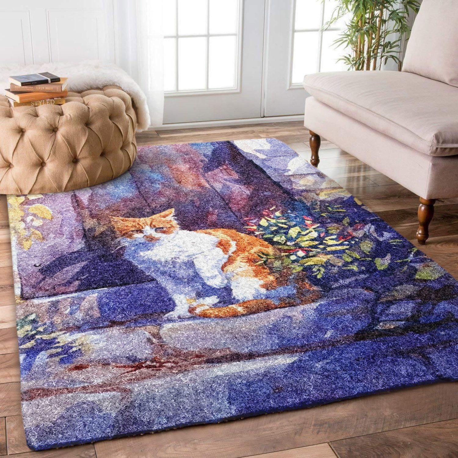 Cat Rug Chrismas Gift - Indoor Outdoor Rugs