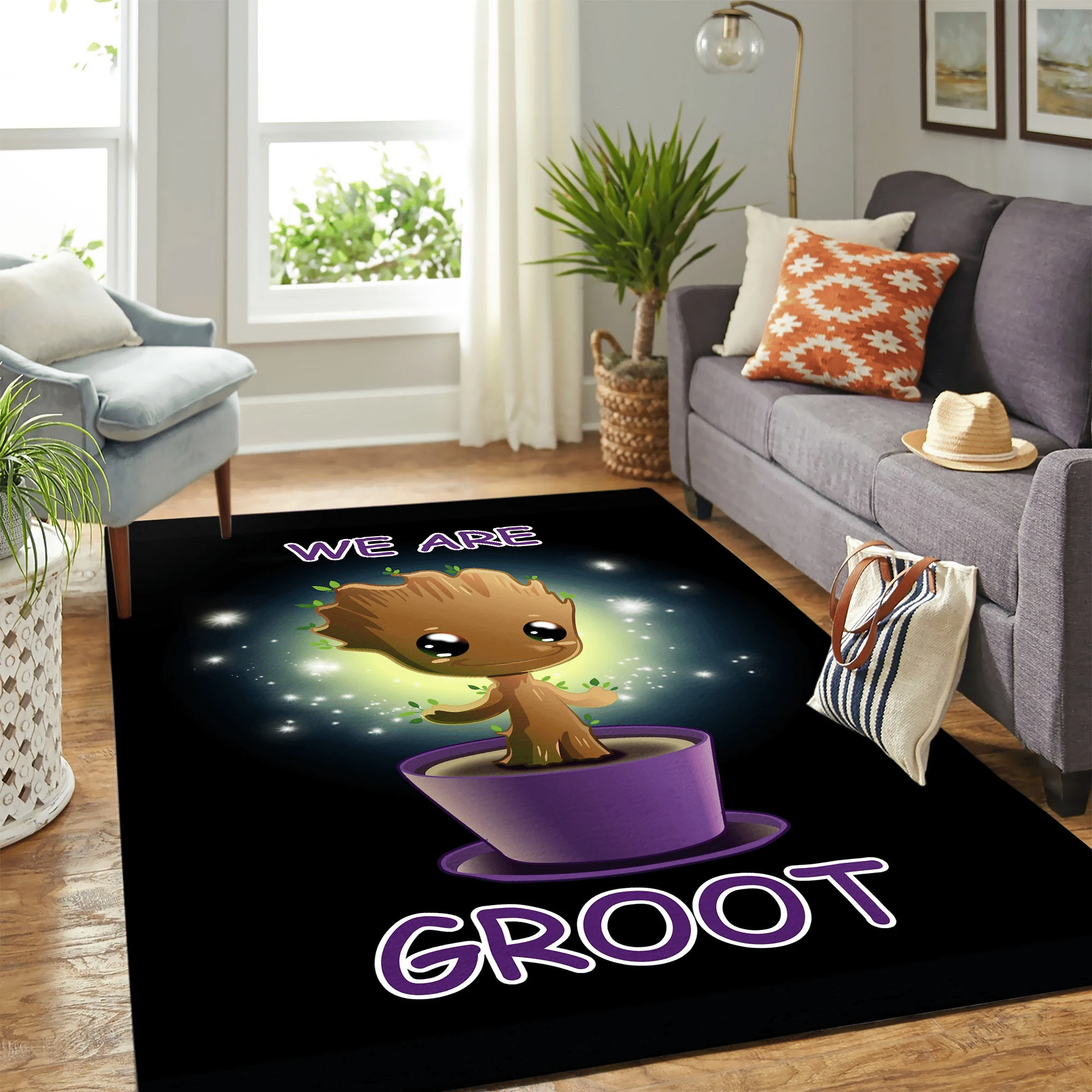 Baby Groot Guardians Of The Galaxy Carpet Floor Area Rug Chrismas Gift - Indoor Outdoor Rugs