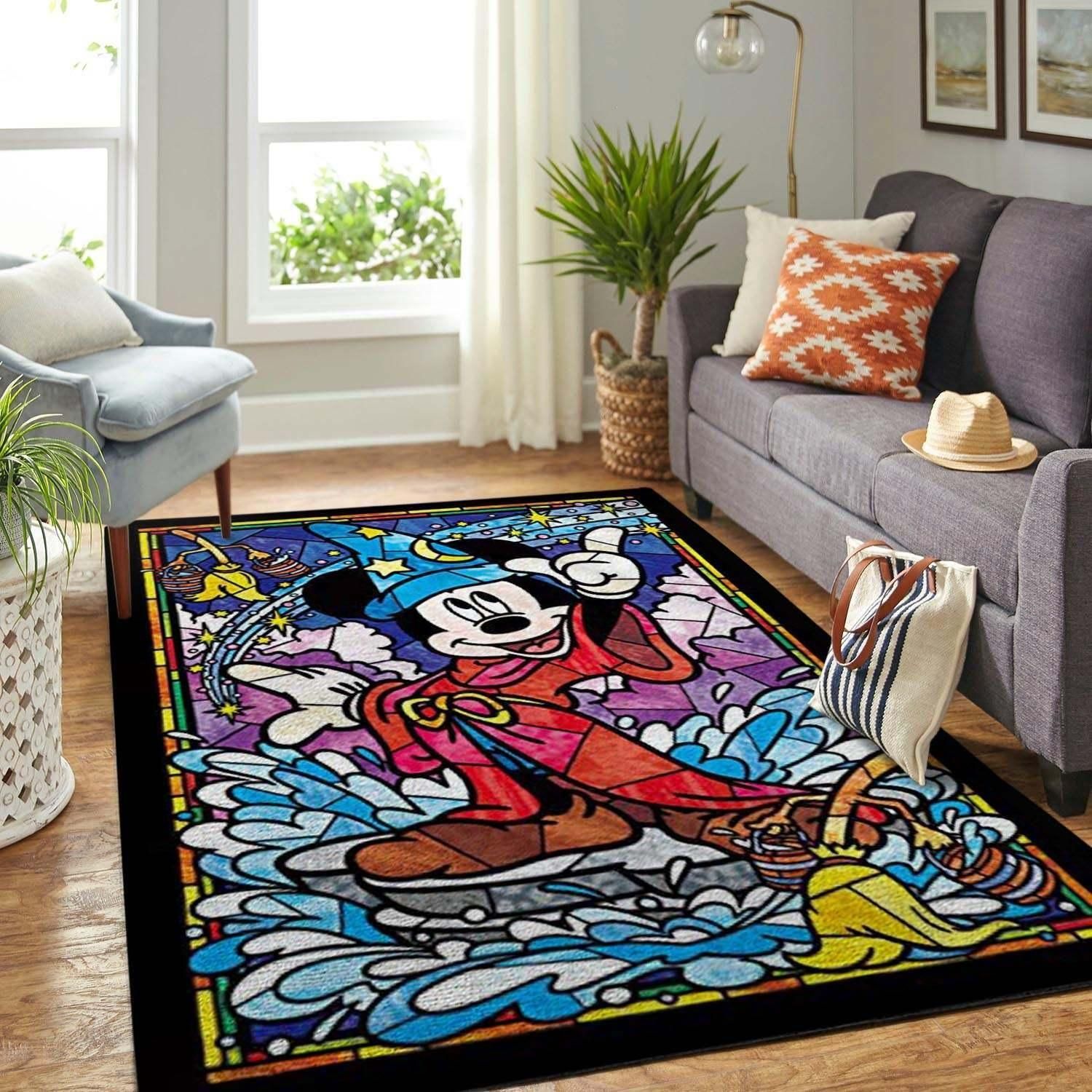 Mickey Mouse And Pluto Area Rug Chrismas Gift - Indoor Outdoor Rugs