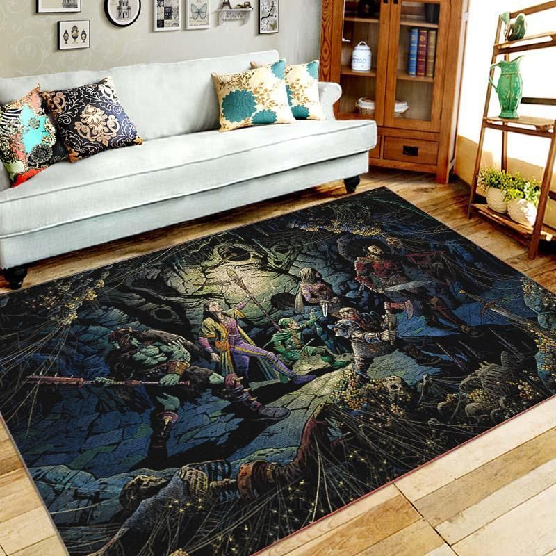 Dungeons Dragons Area Rug Chrismas Gift - Indoor Outdoor Rugs