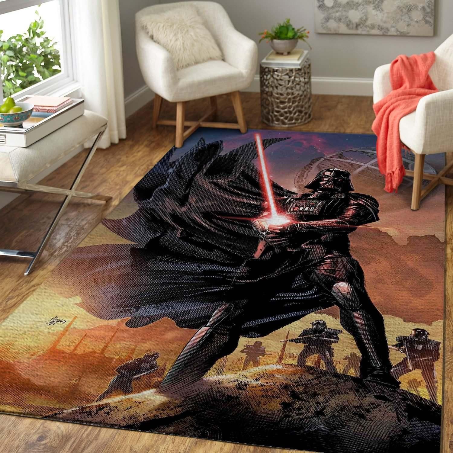 Star War Fans Death Star Darth Vader Area Rug Chrismas Gift - Indoor Outdoor Rugs