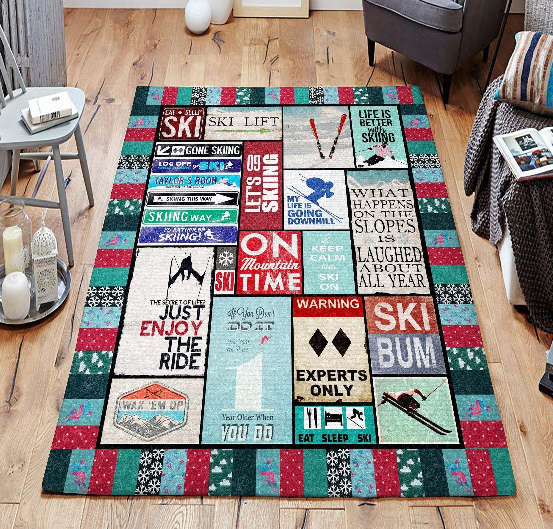 Skiing Gs Rug Chrismas Gift - Indoor Outdoor Rugs