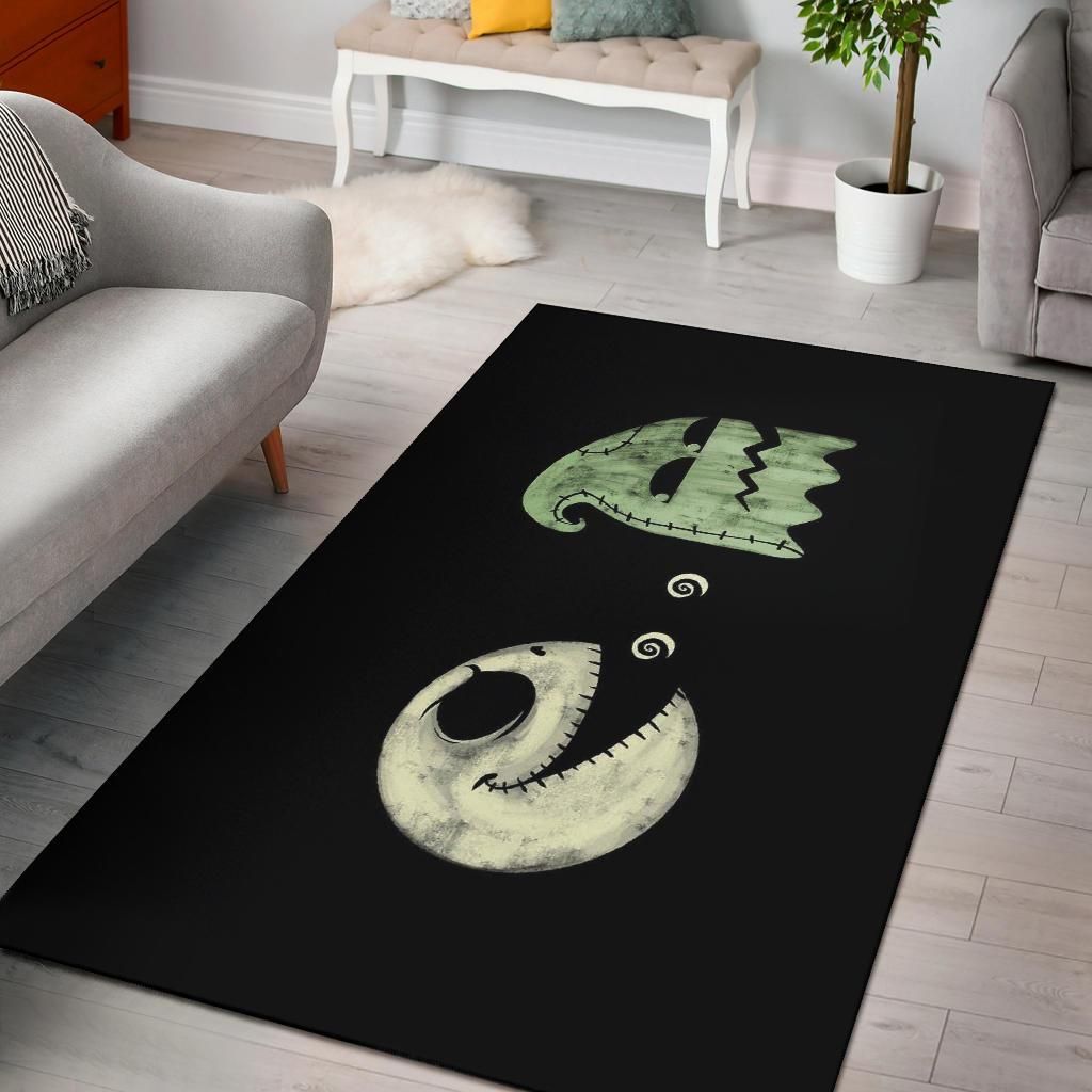 Jack Skeleton Pacman Area Rug Chrismas Gift - Indoor Outdoor Rugs