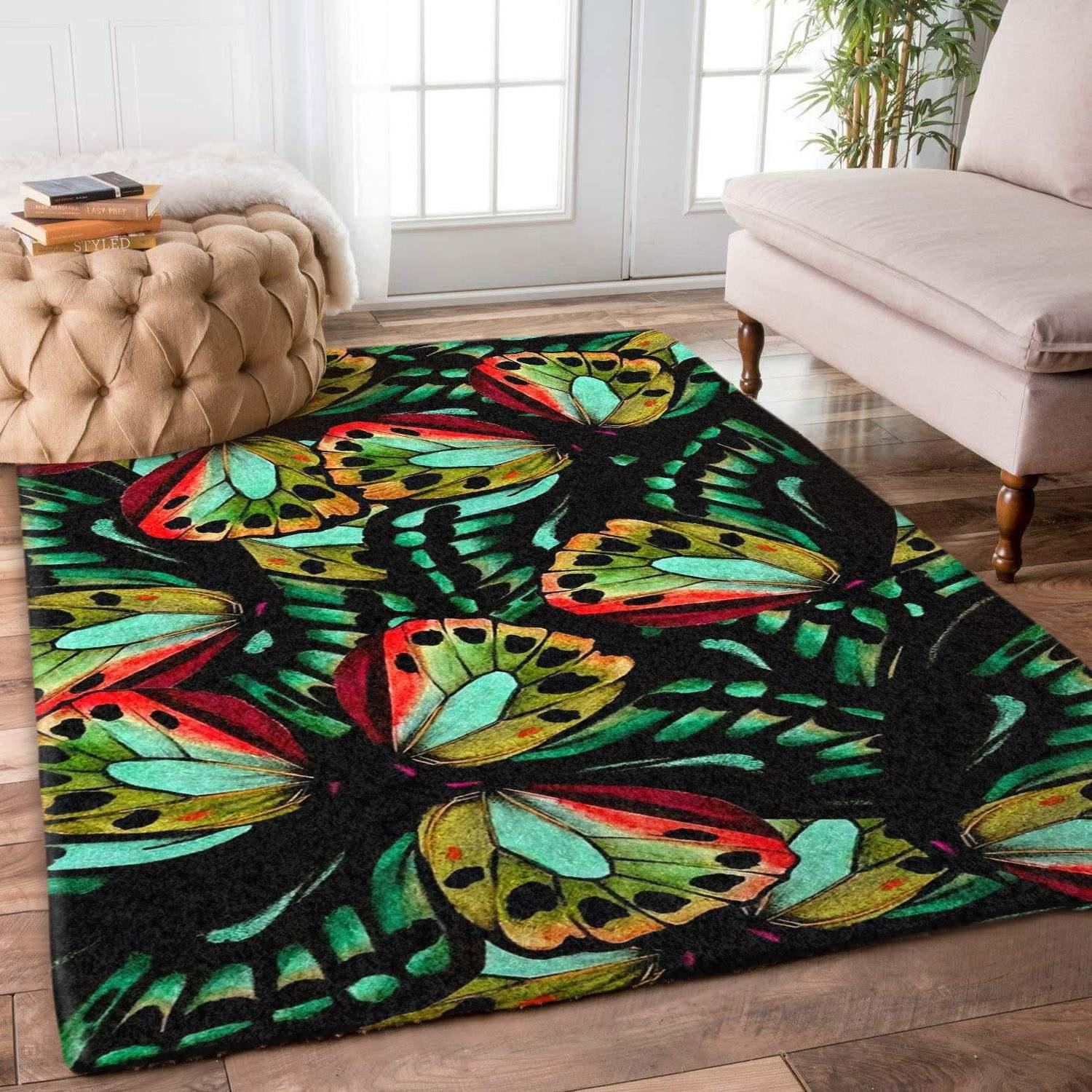 Butterfly Rug Chrismas Gift - Indoor Outdoor Rugs