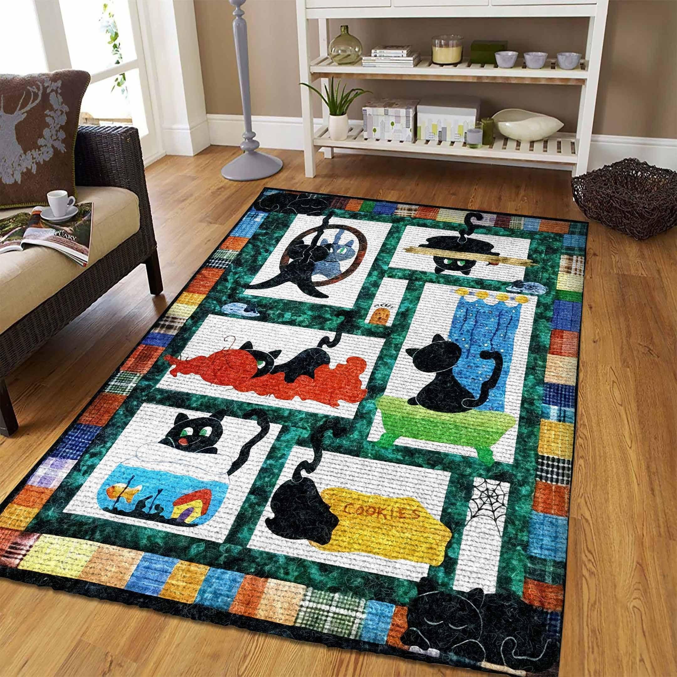 Cat Rug Chrismas Gift - Indoor Outdoor Rugs