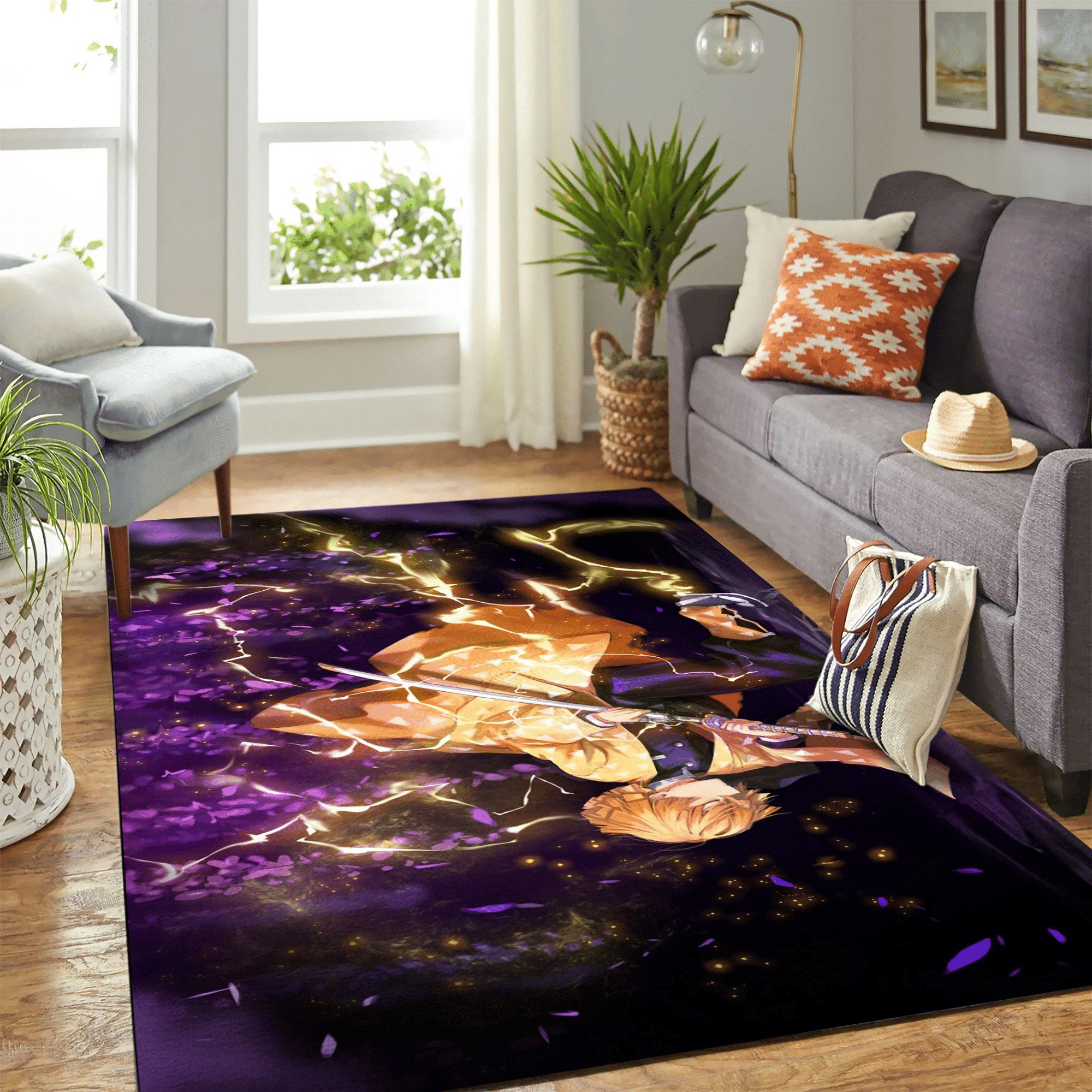 Zenitsu Carpet Floor Area Rug Chrismas Gift - Indoor Outdoor Rugs