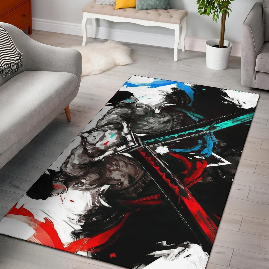 One Piece Zoro Area Rug Chrismas Gift - Indoor Outdoor Rugs