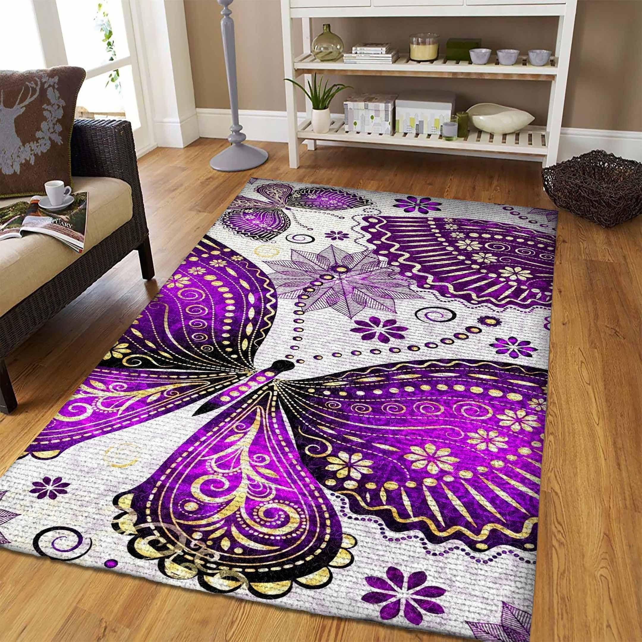 Butterfly Rug Chrismas Gift - Indoor Outdoor Rugs