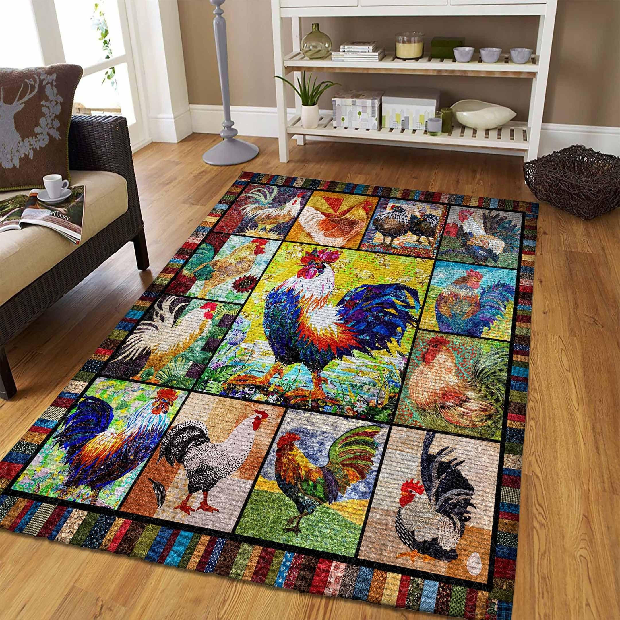 Chicken Rug Chrismas Gift - Indoor Outdoor Rugs