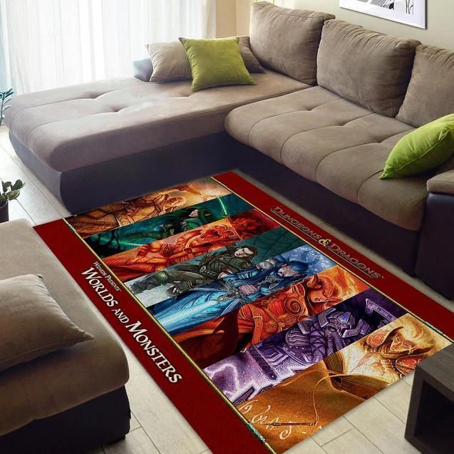 Dungeons And Dragons Worlds And Monsters Area Rug Chrismas Gift - Indoor Outdoor Rugs