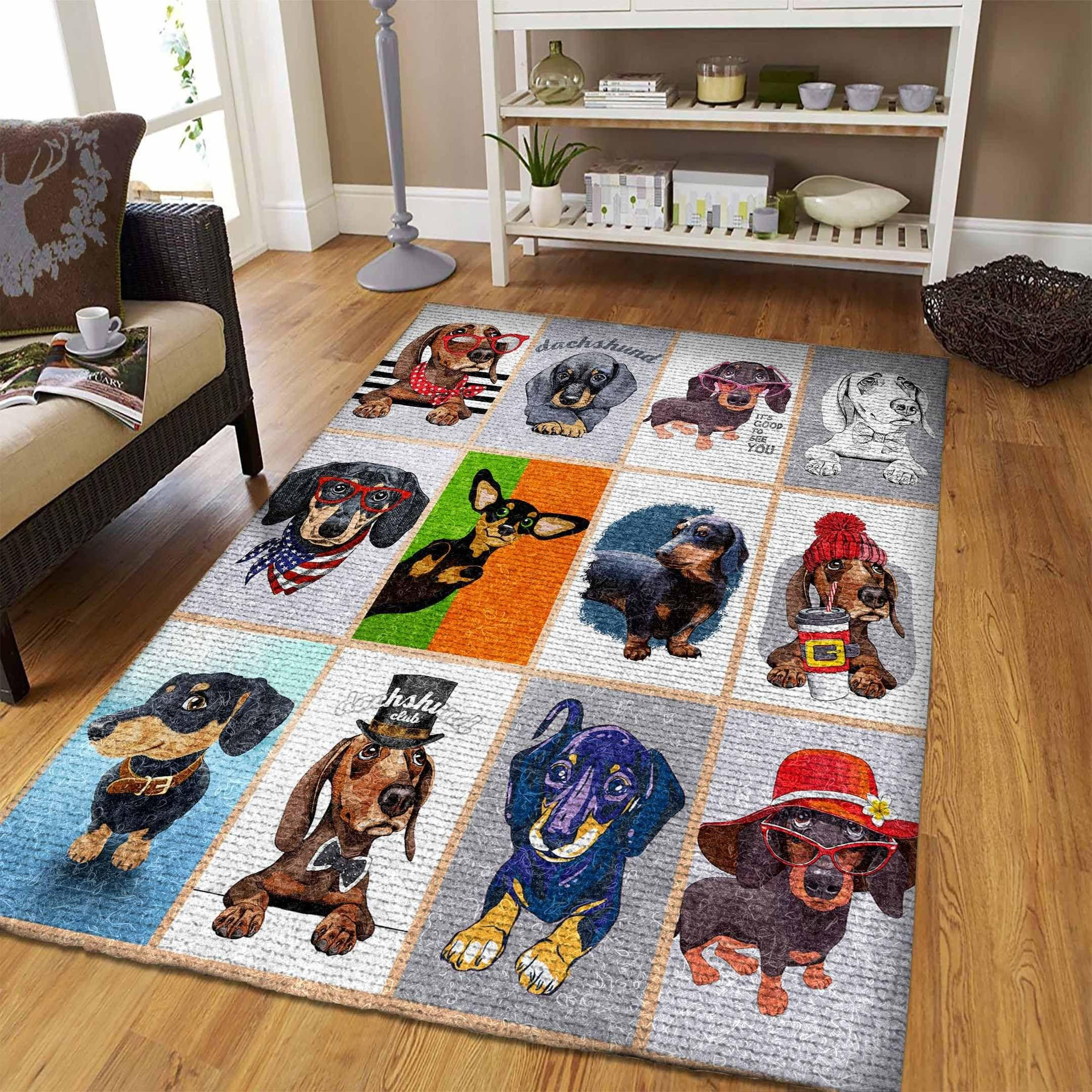 Dachshund Rug Chrismas Gift - Indoor Outdoor Rugs