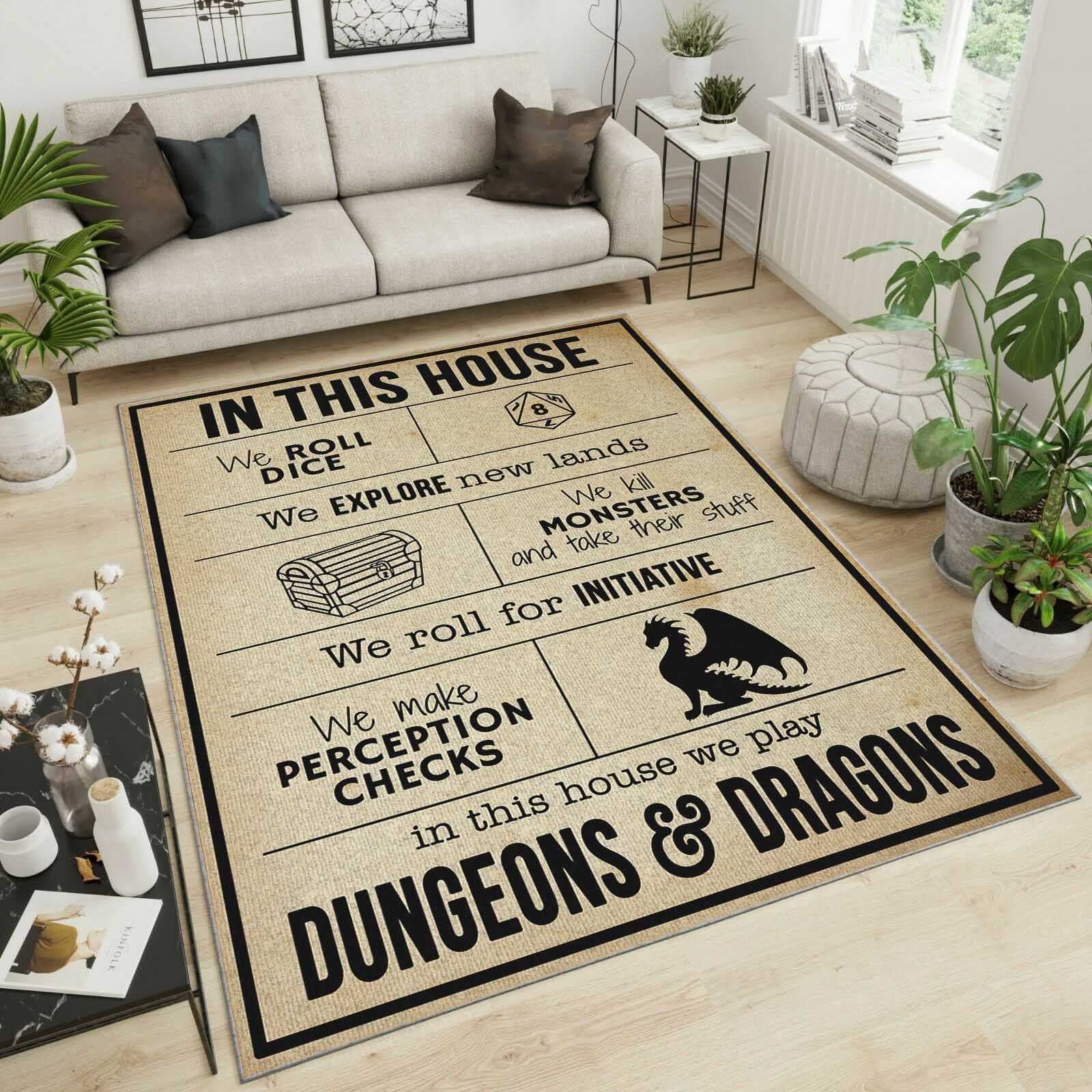 Dungeons Dragons Area Rug Chrismas Gift - Indoor Outdoor Rugs