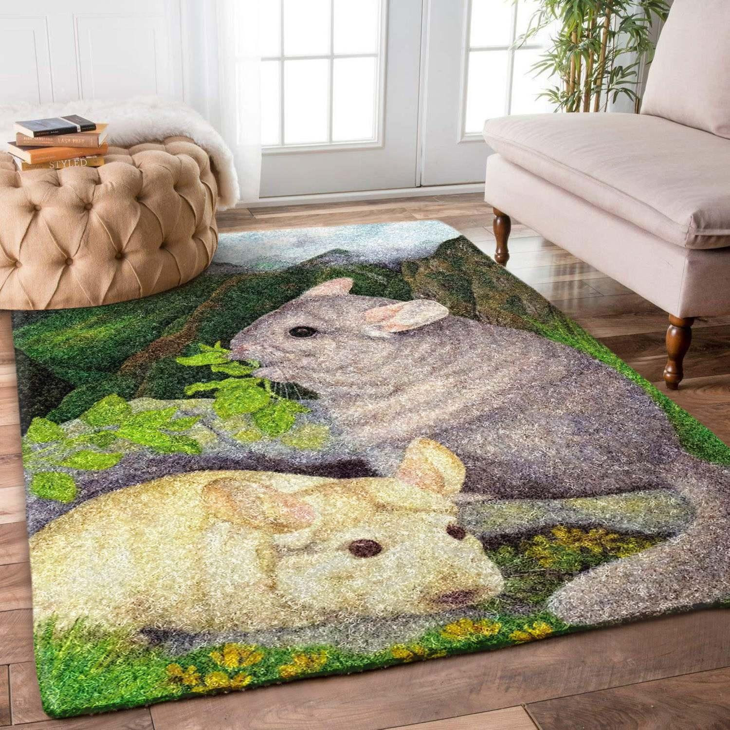 Chinchilla Rug Chrismas Gift - Indoor Outdoor Rugs