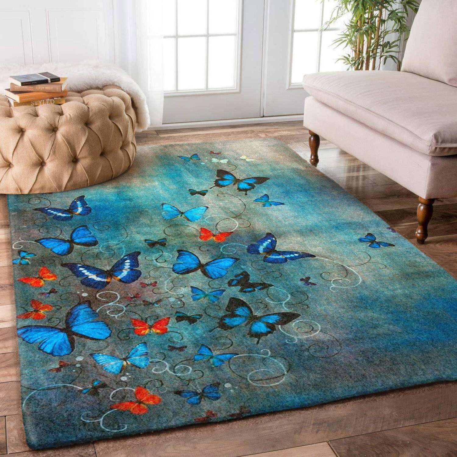 Butterfly Rug Chrismas Gift - Indoor Outdoor Rugs