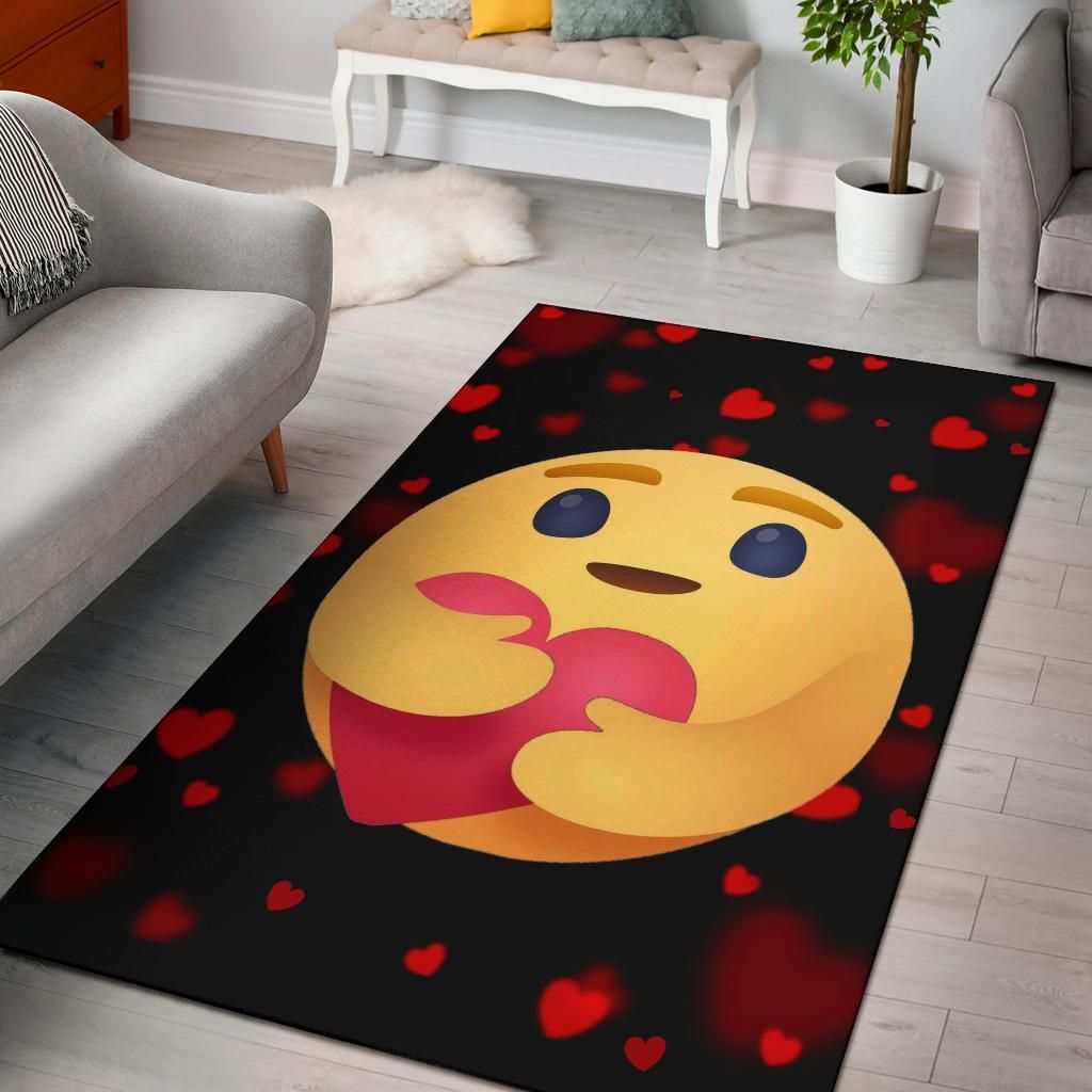 Heart Care Emoji Carpet Chrismas Gift - Indoor Outdoor Rugs