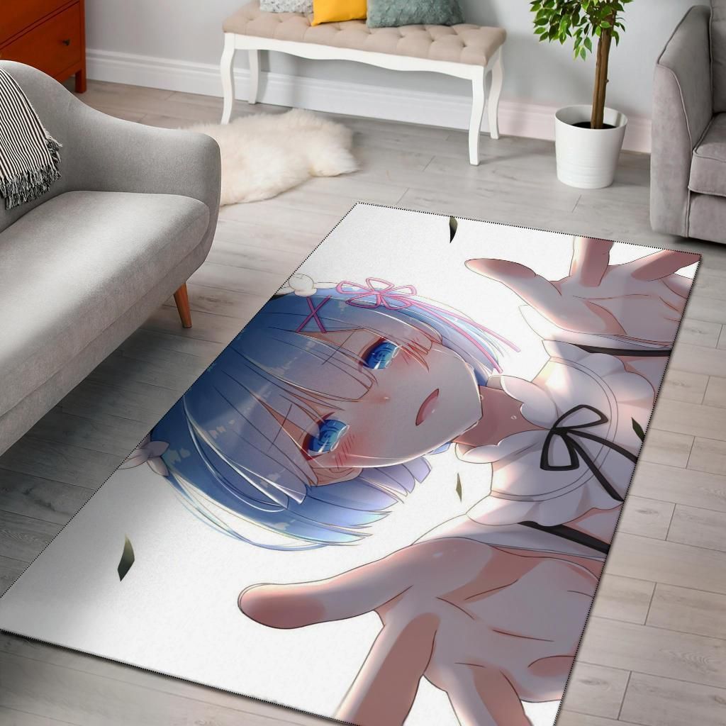 Rem Anime Re Zero Area Rug Chrismas Gift - Indoor Outdoor Rugs