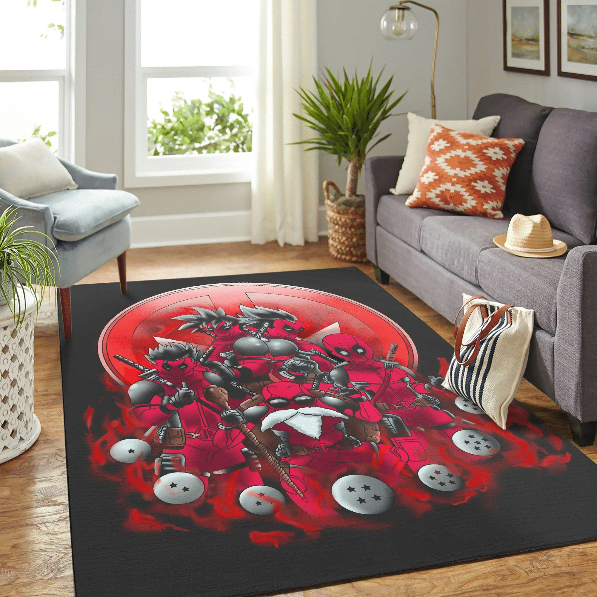 Dragon Ball Deadpool Carpet Area Rug Chrismas Gift - Indoor Outdoor Rugs