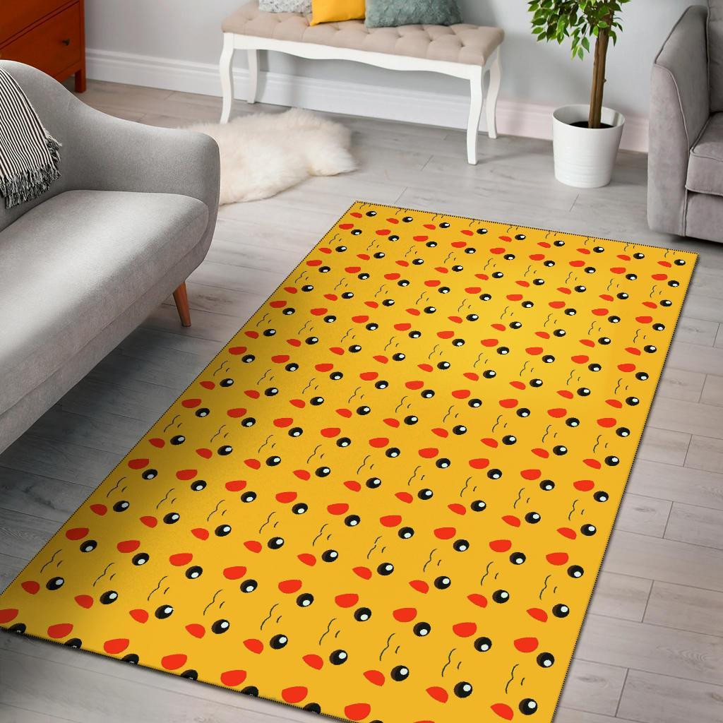 Pikachu Face Pattern Area Rug Chrismas Gift - Indoor Outdoor Rugs