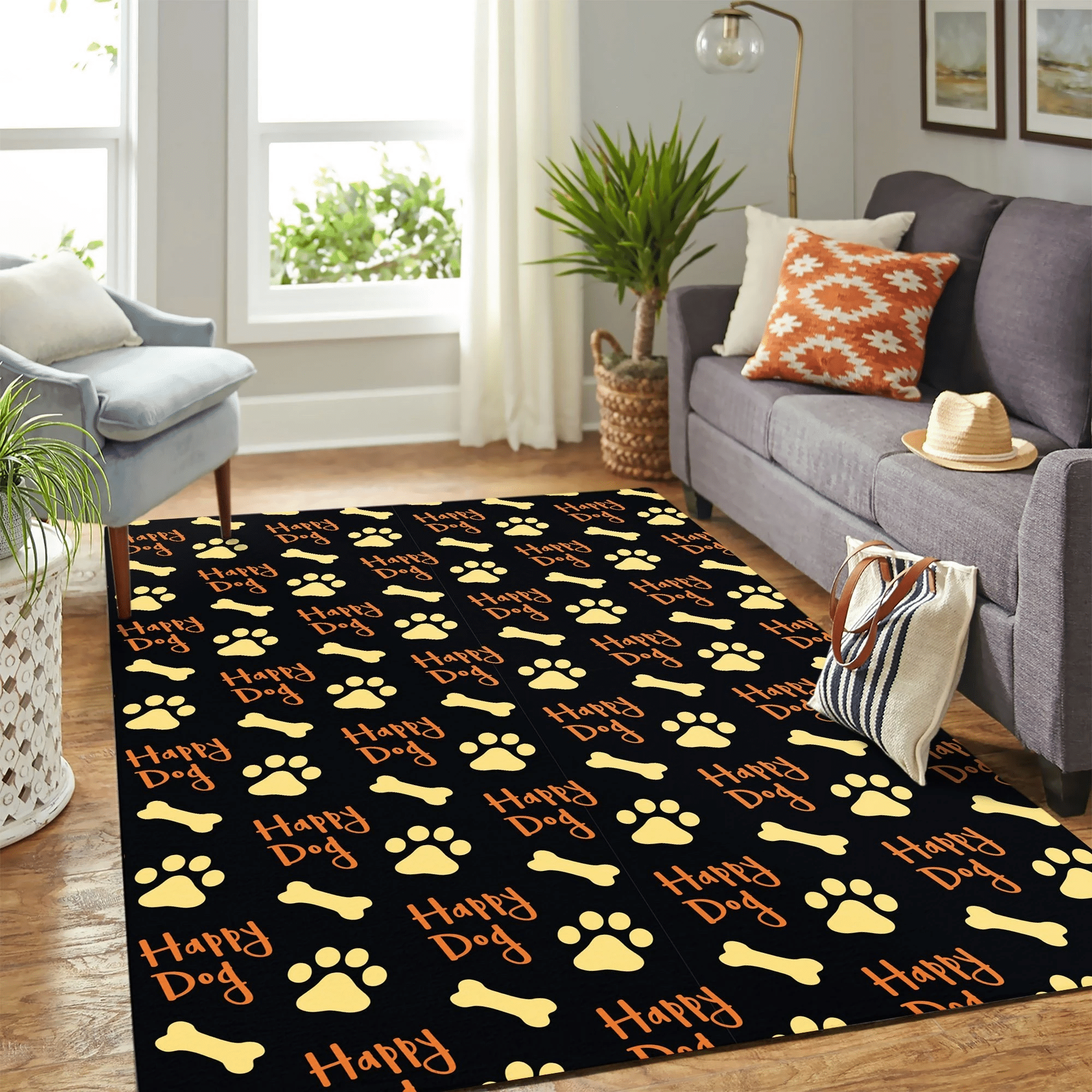 Dog Foot Print Carpet Rug Chrismas Gift - Indoor Outdoor Rugs