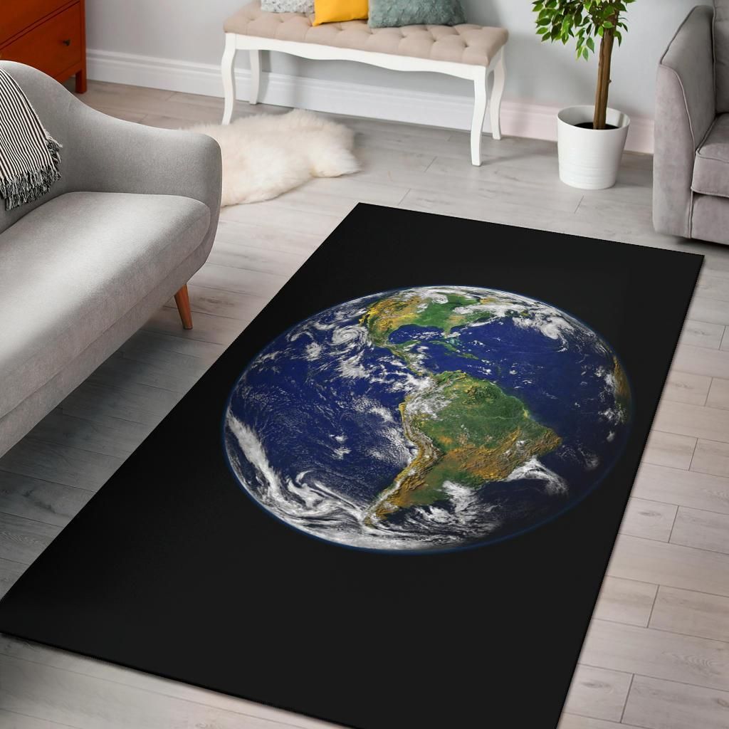 Earth From Space Area Rug Chrismas Gift - Indoor Outdoor Rugs