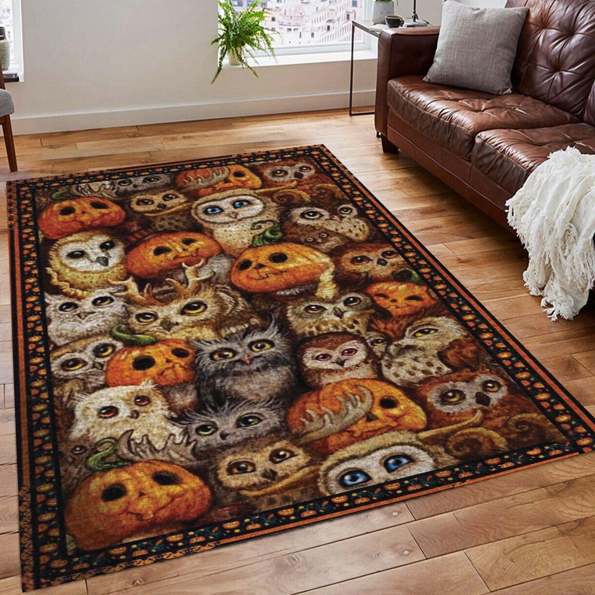 Owl Halloween Rug Chrismas Gift - Indoor Outdoor Rugs