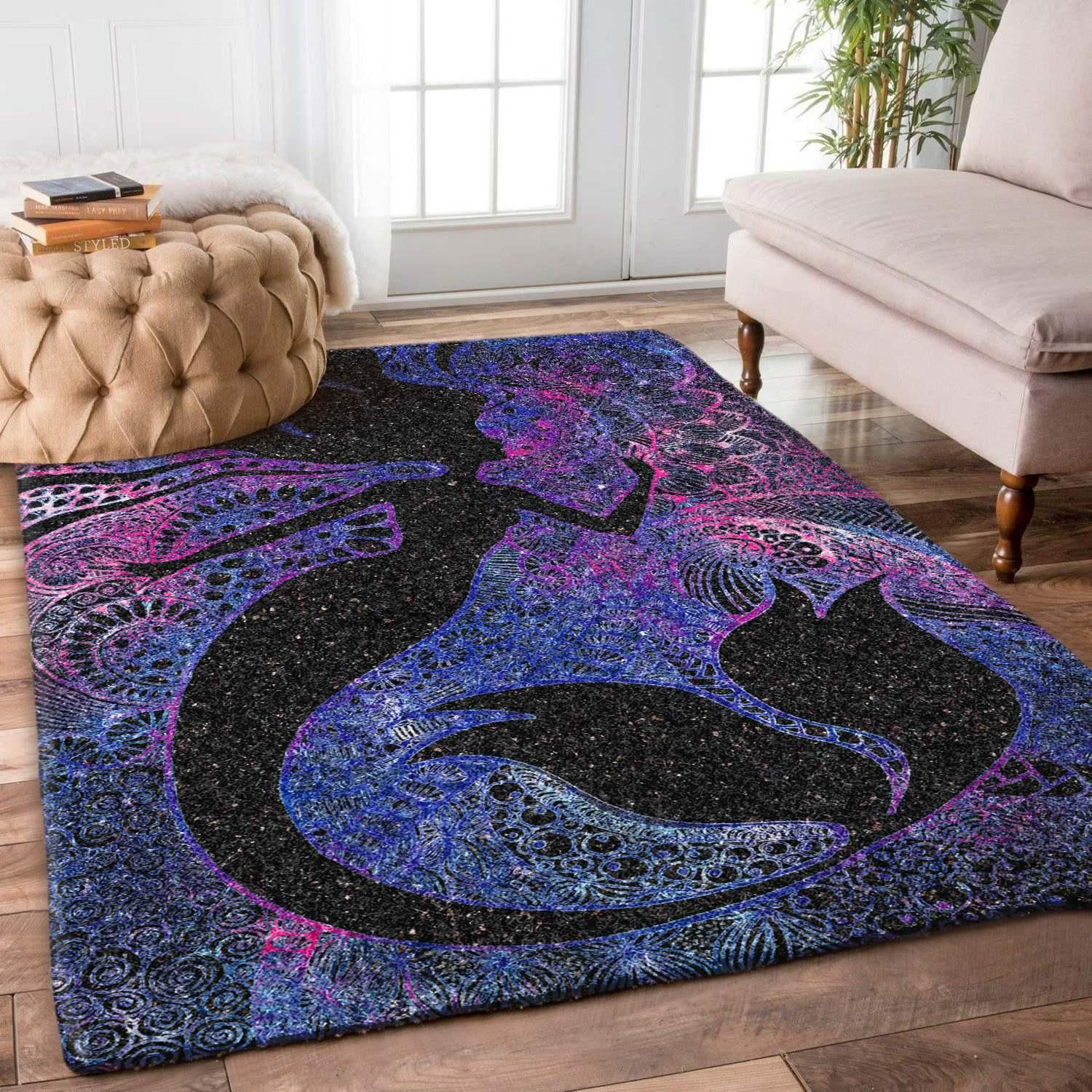 Mermaid Rug Chrismas Gift - Indoor Outdoor Rugs