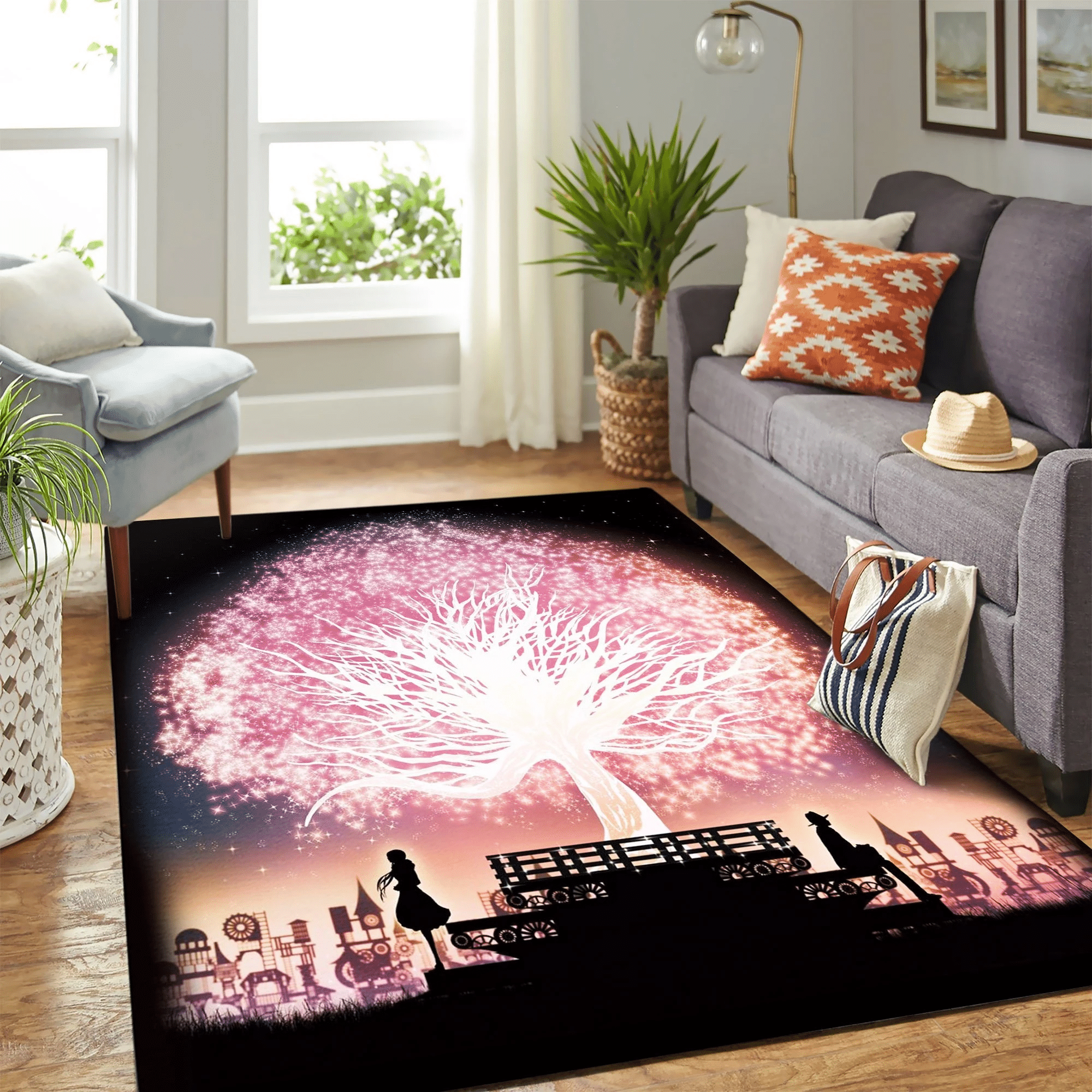 Magical Tree Carpet Floor Area Rug Chrismas Gift - Indoor Outdoor Rugs