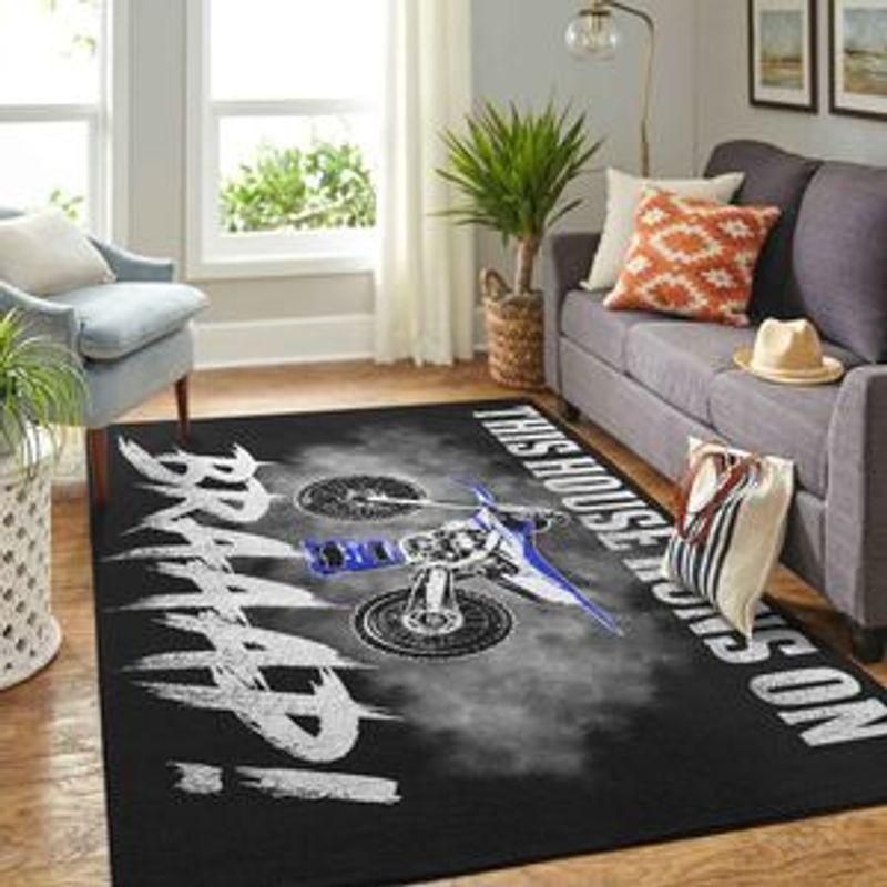 Runs On Braaap Rug Chrismas Gift - Indoor Outdoor Rugs