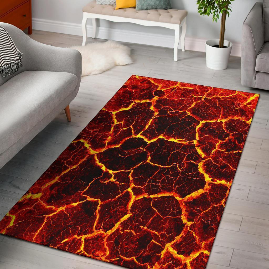 Crackling Flames Fire Area Rug Chrismas Gift - Indoor Outdoor Rugs