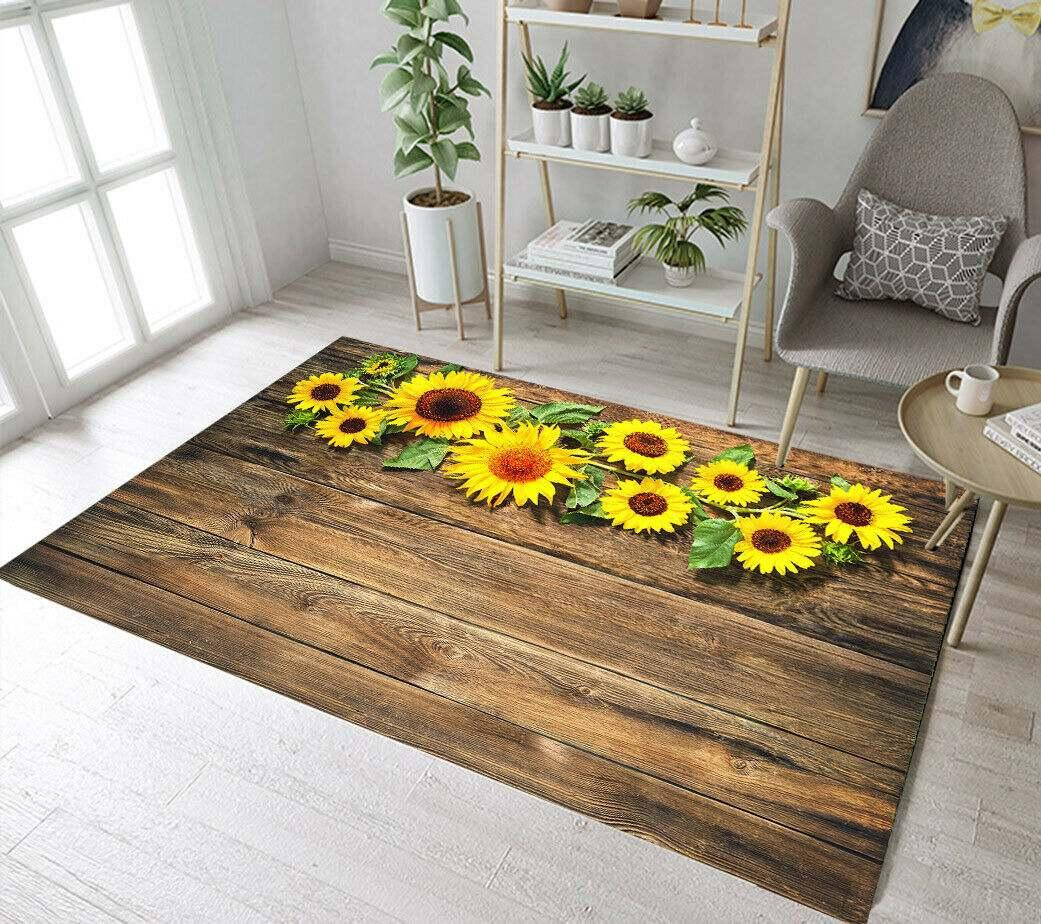 Sunflower Rug Chrismas Gift - Indoor Outdoor Rugs