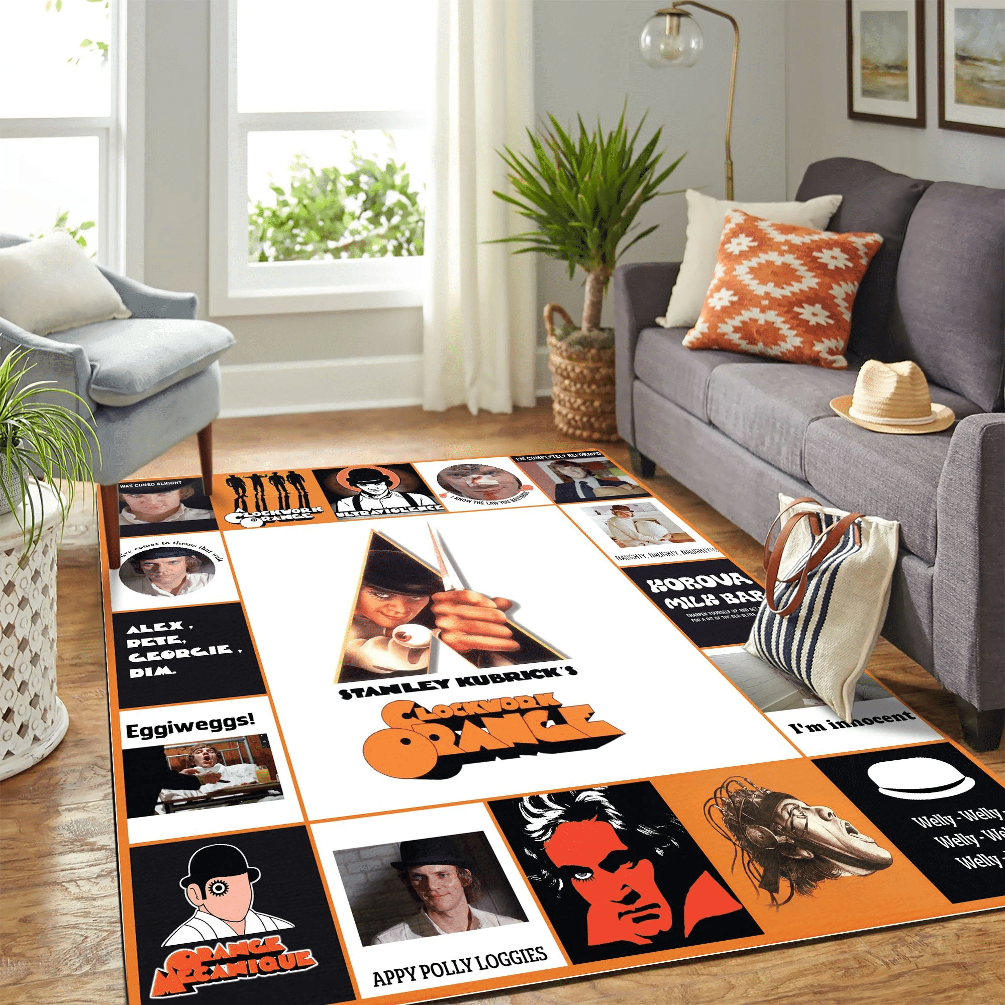 A Clockwork Orange T Shirt Quilt For Fans Mk Carpet Area Rug Chrismas Gift - Indoor Outdoor Rugs