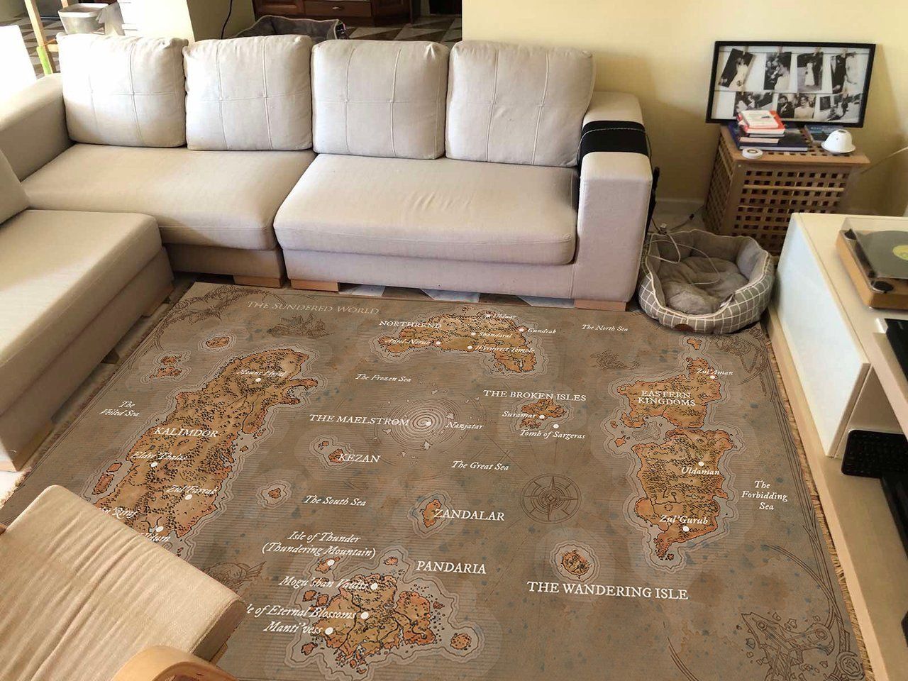 Wow Azeroth Map High Resolution Area Rug Chrismas Gift - Indoor Outdoor Rugs