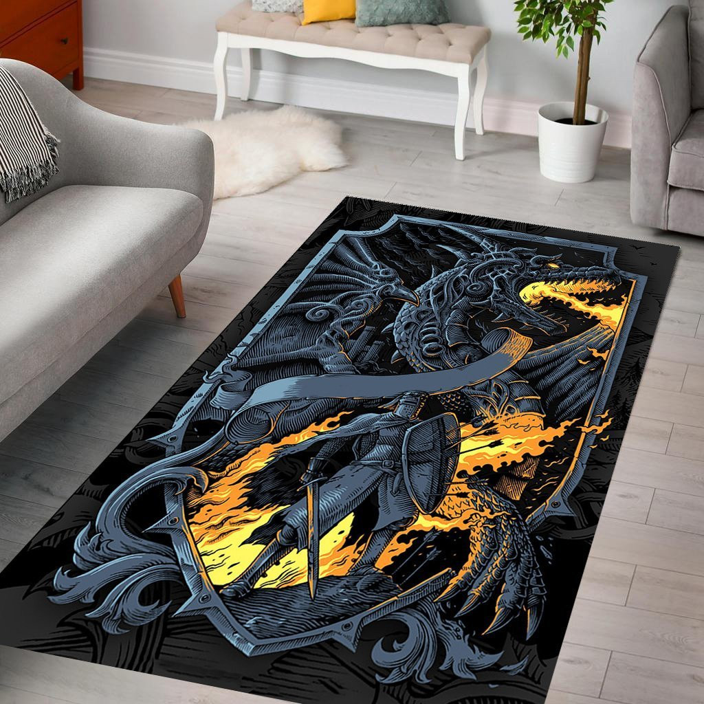 Dragon Area Rug Chrismas Gift - Indoor Outdoor Rugs